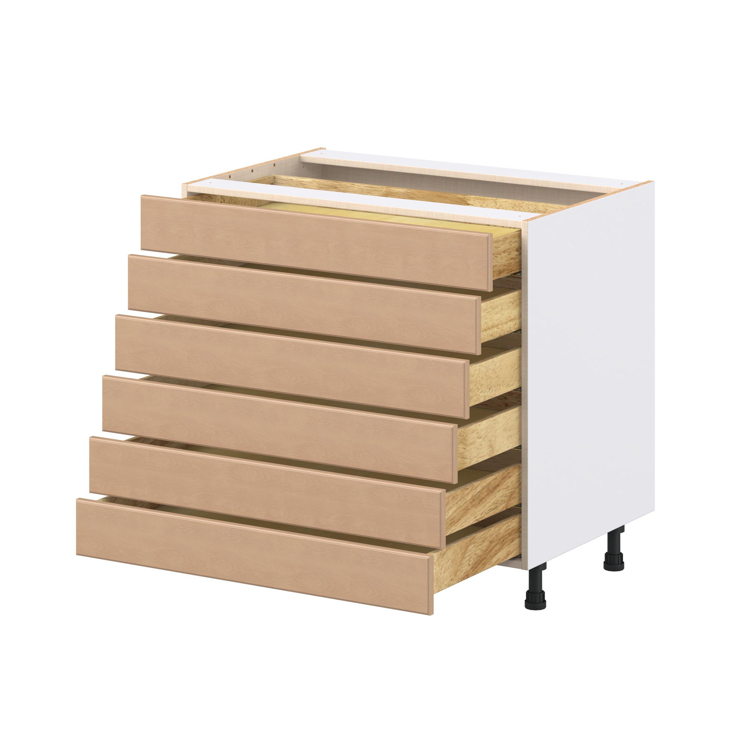 Sugarhill 36 in. Stained Sugar Cookie Drawer Base Cabinet
