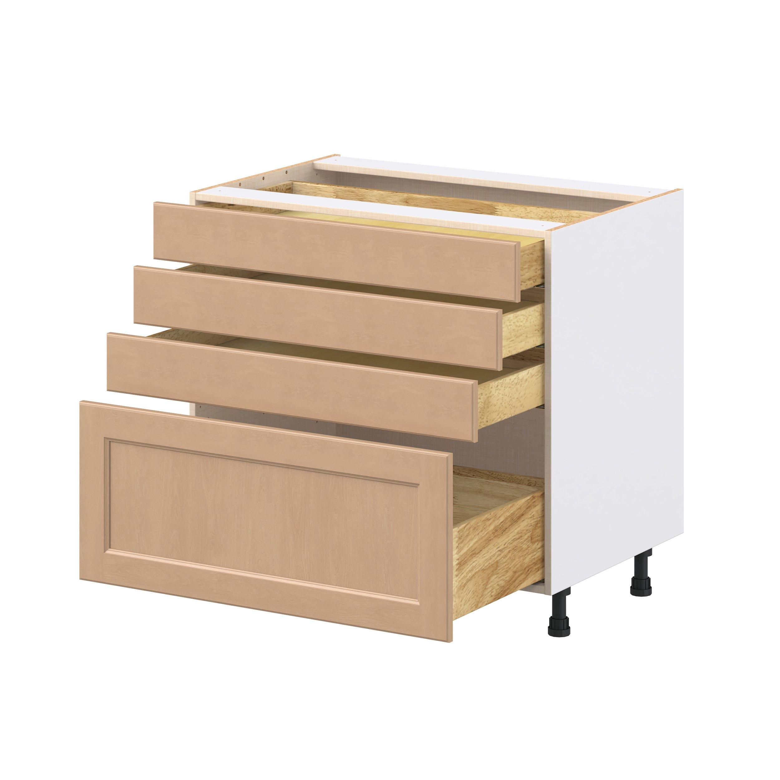Sugarhill 36 in. Stained Sugar Cookie Drawer Base Cabinet