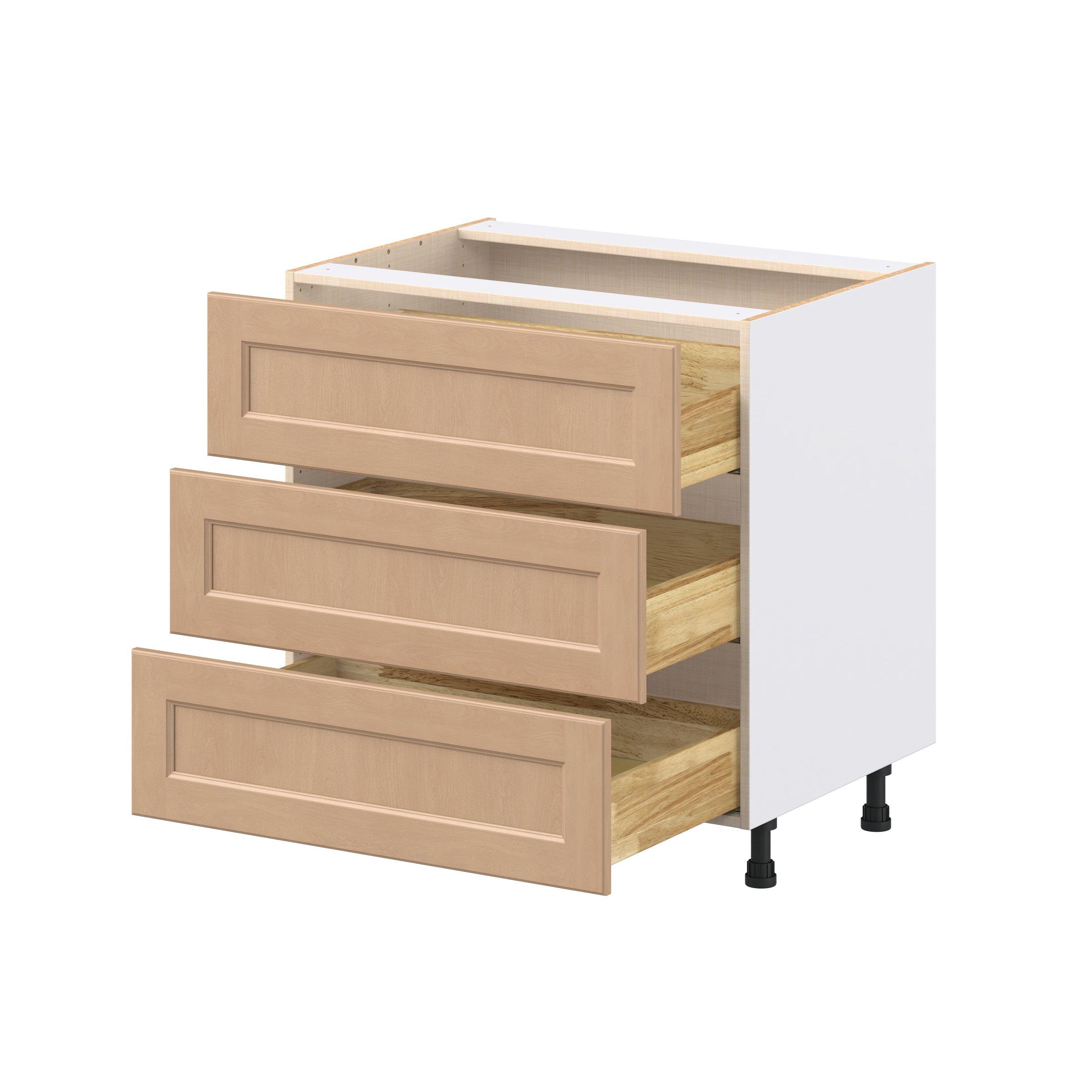 Sugarhill 33 in. Stained Sugar Cookie Drawer Base Cabinet