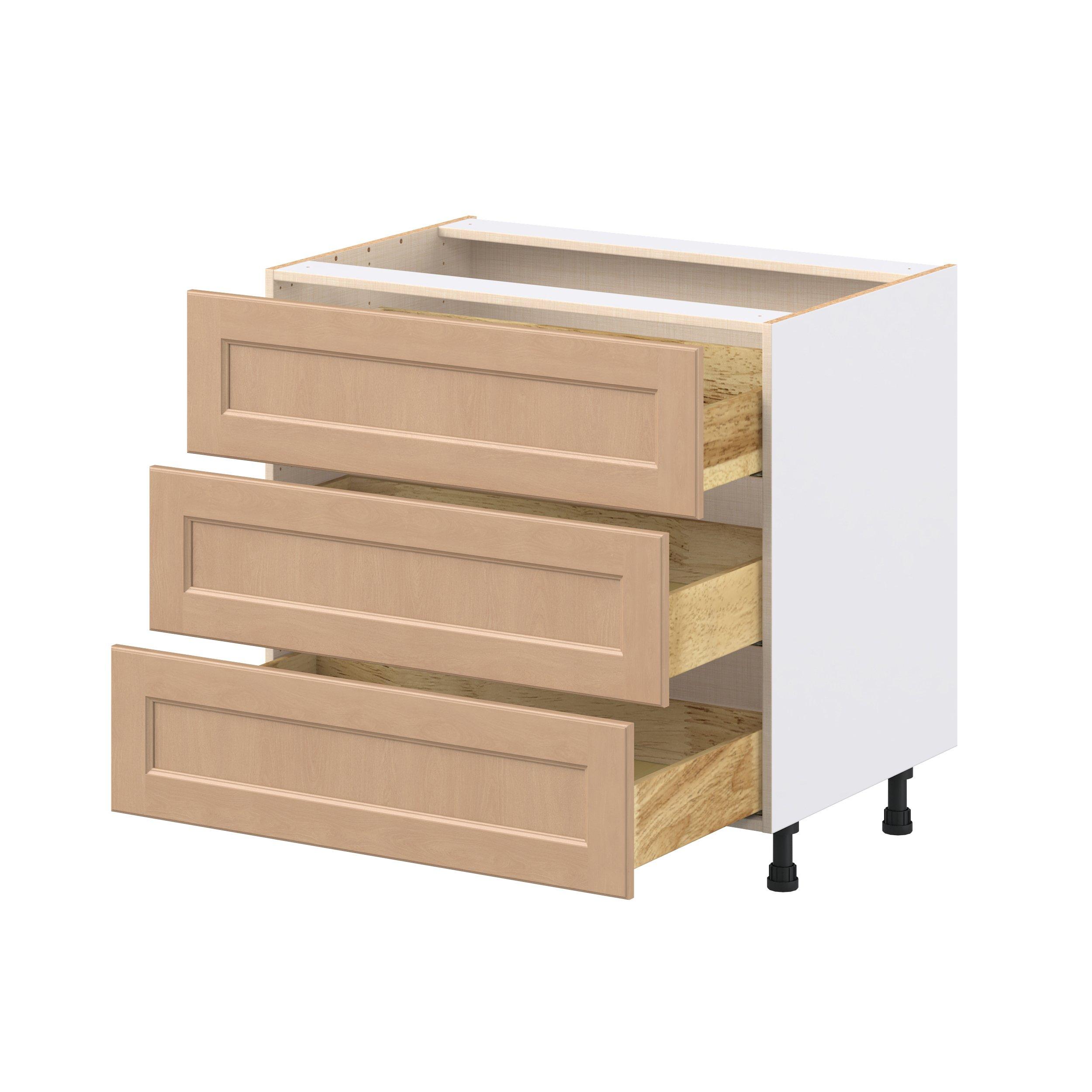 Sugarhill 36 in. Stained Sugar Cookie Drawer Base Cabinet
