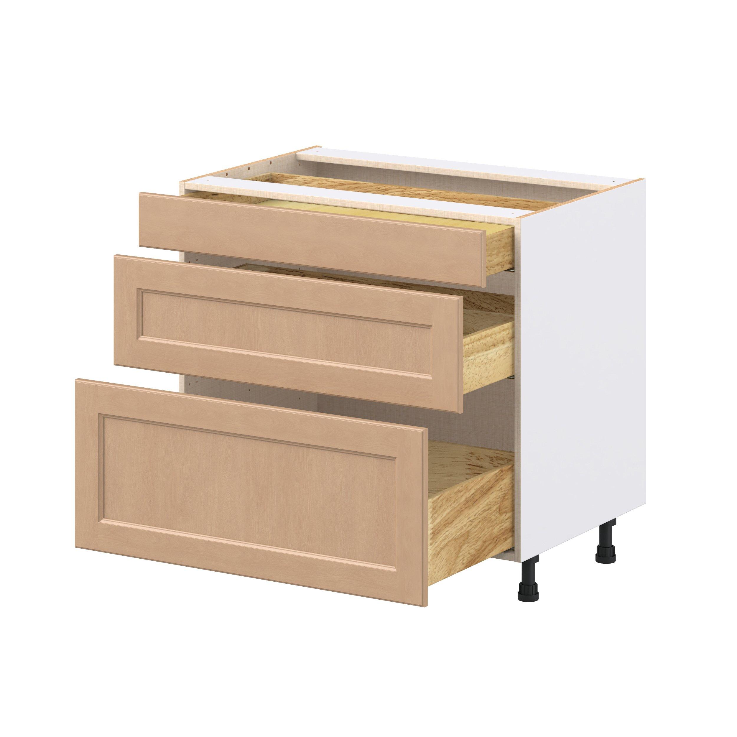 Sugarhill 36 in. Stained Sugar Cookie Drawer Base Cabinet