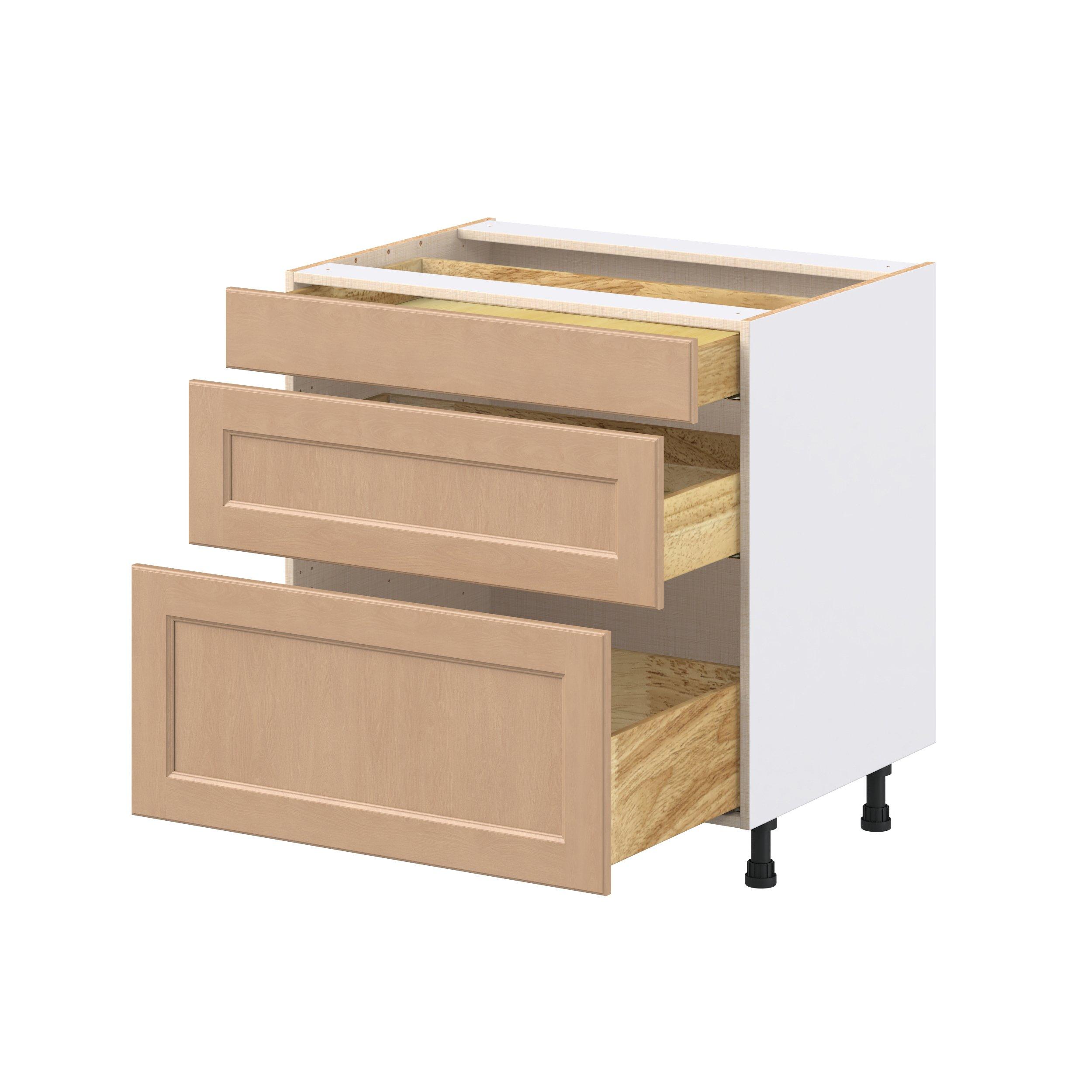 Sugarhill 33 in. Stained Sugar Cookie Drawer Base Cabinet