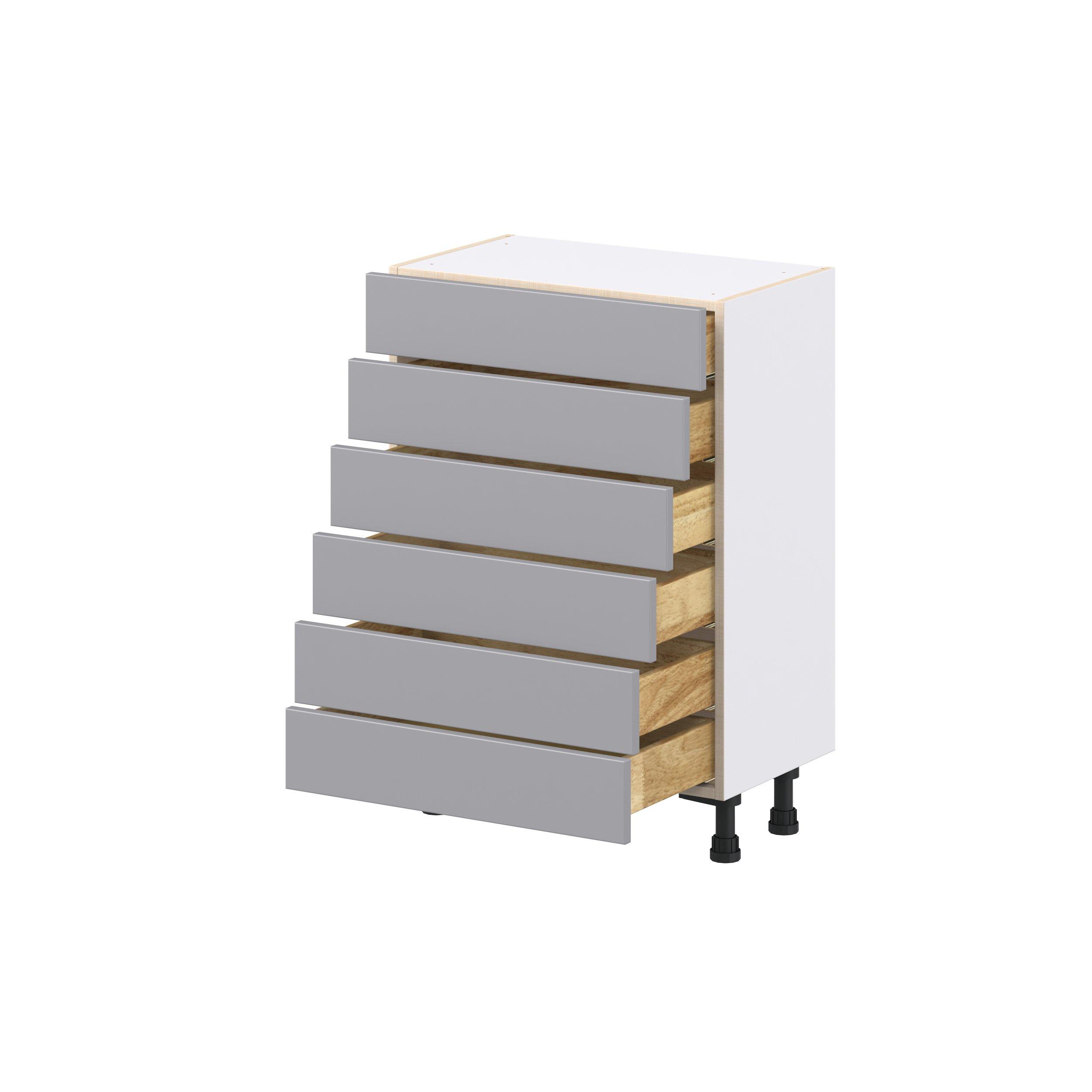 Candler 24 in. Painted Slate Gray Shallow Base Cabinet