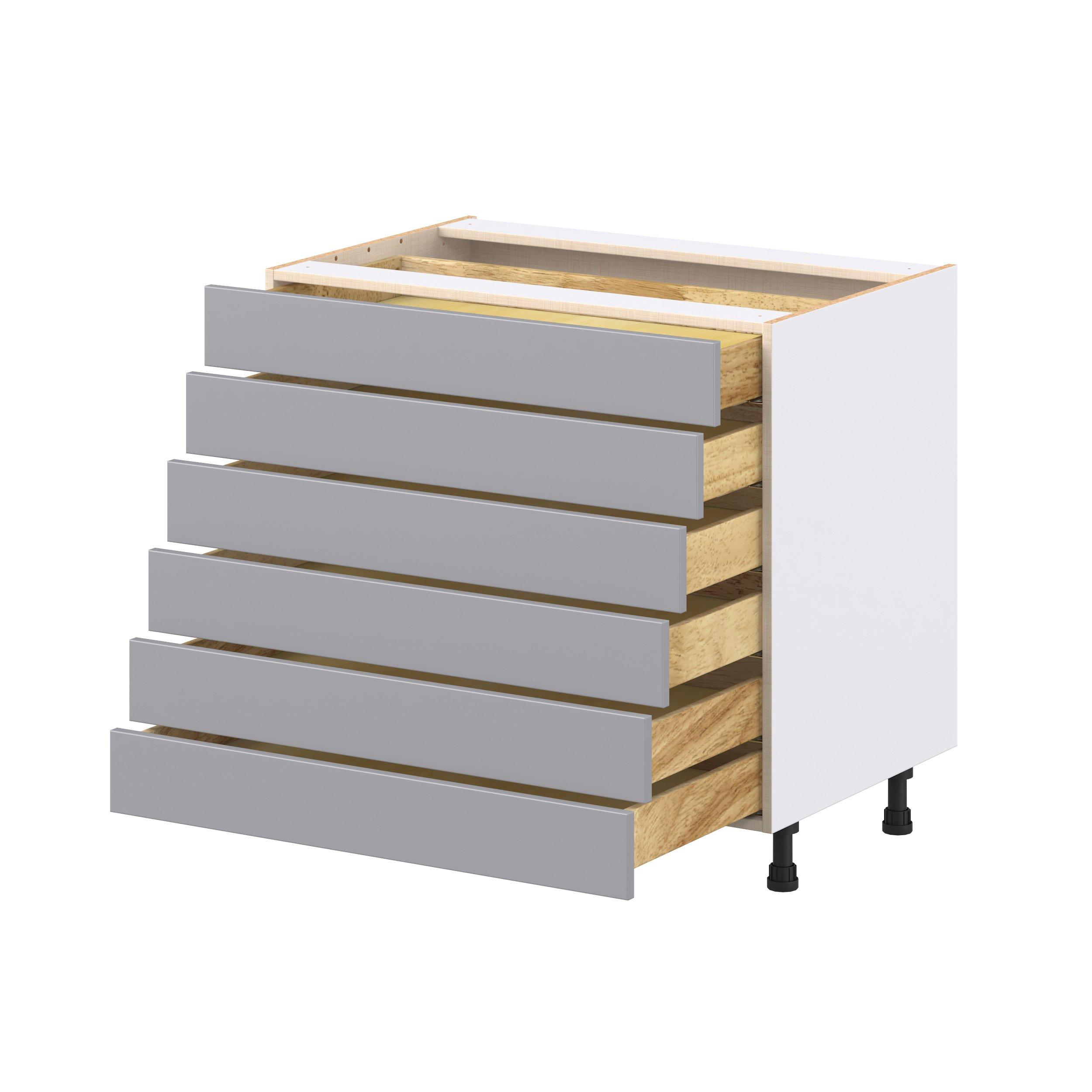 Candler 27 in. Painted Slate Gray Drawer Base Cabinet