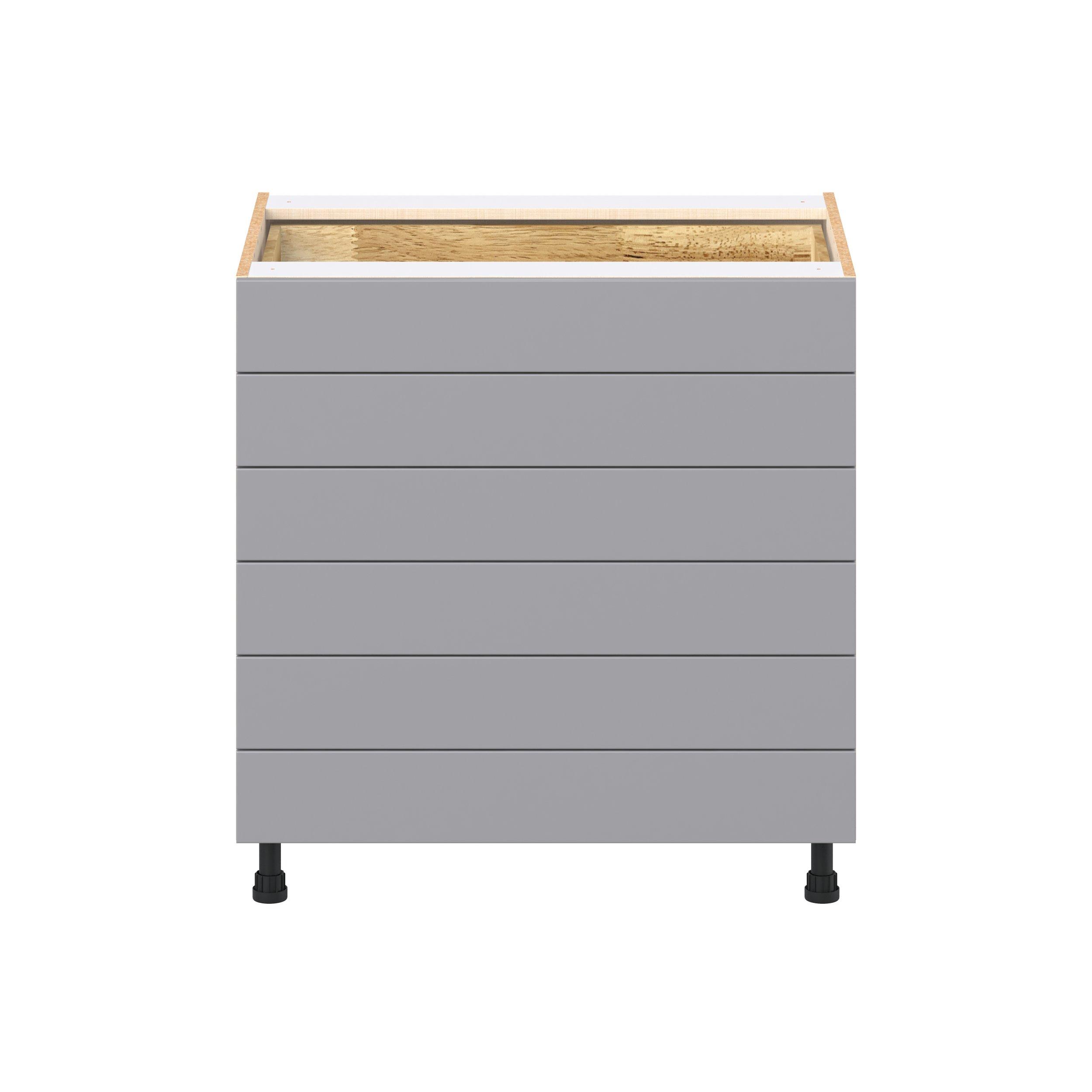 Candler 33 in. Painted Slate Gray Drawer Base Cabinet