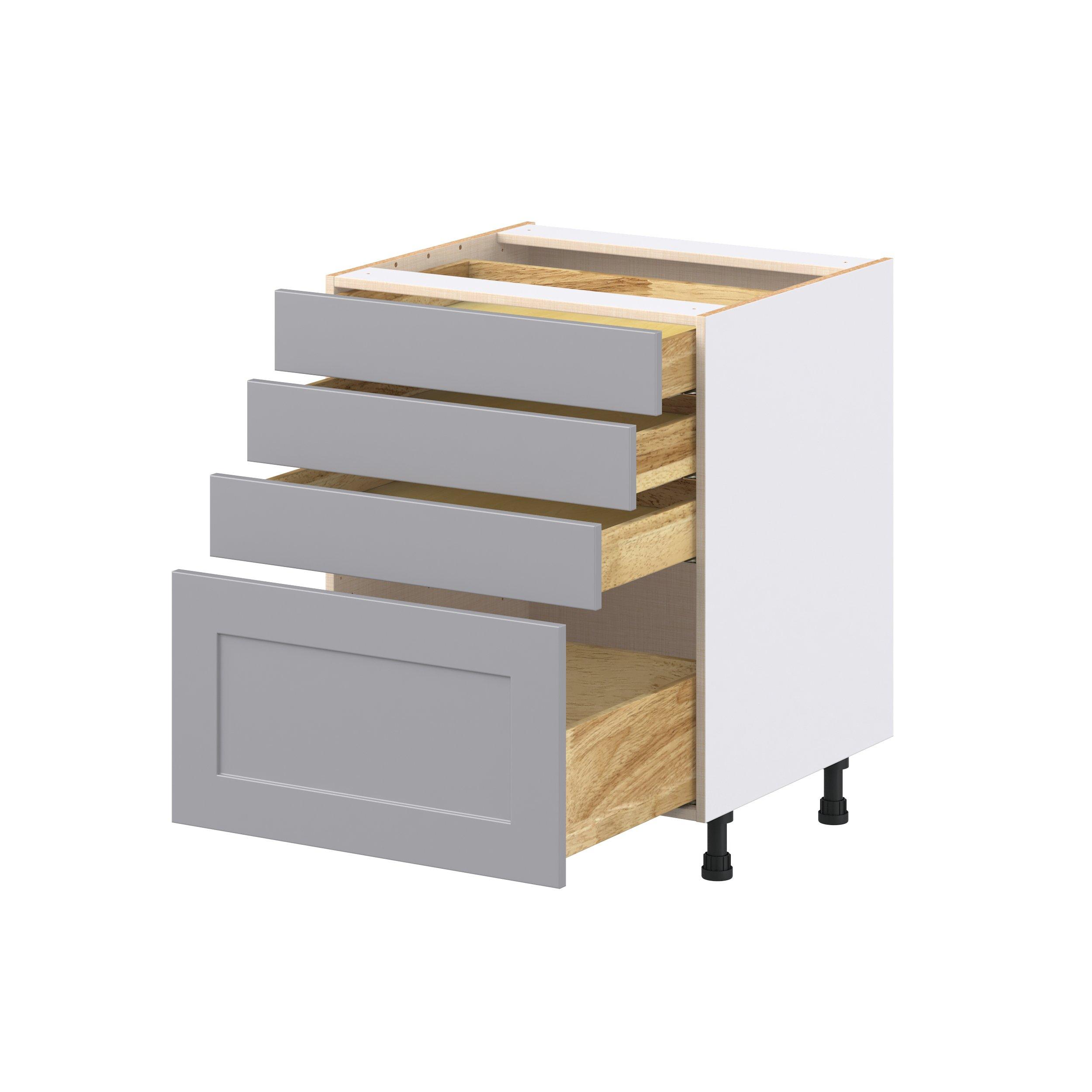 Candler 27 in. Painted Slate Gray Drawer Base Cabinet