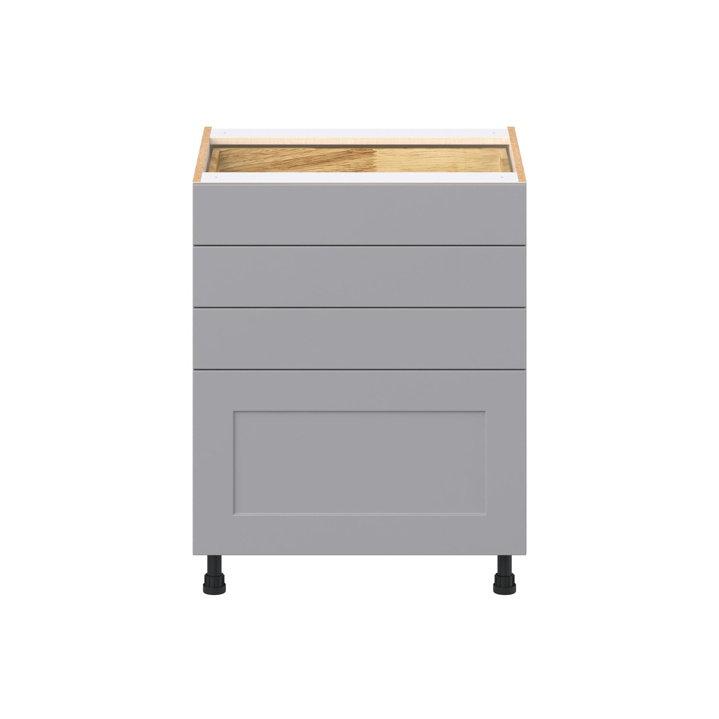 Candler 27 in. Painted Slate Gray Drawer Base Cabinet