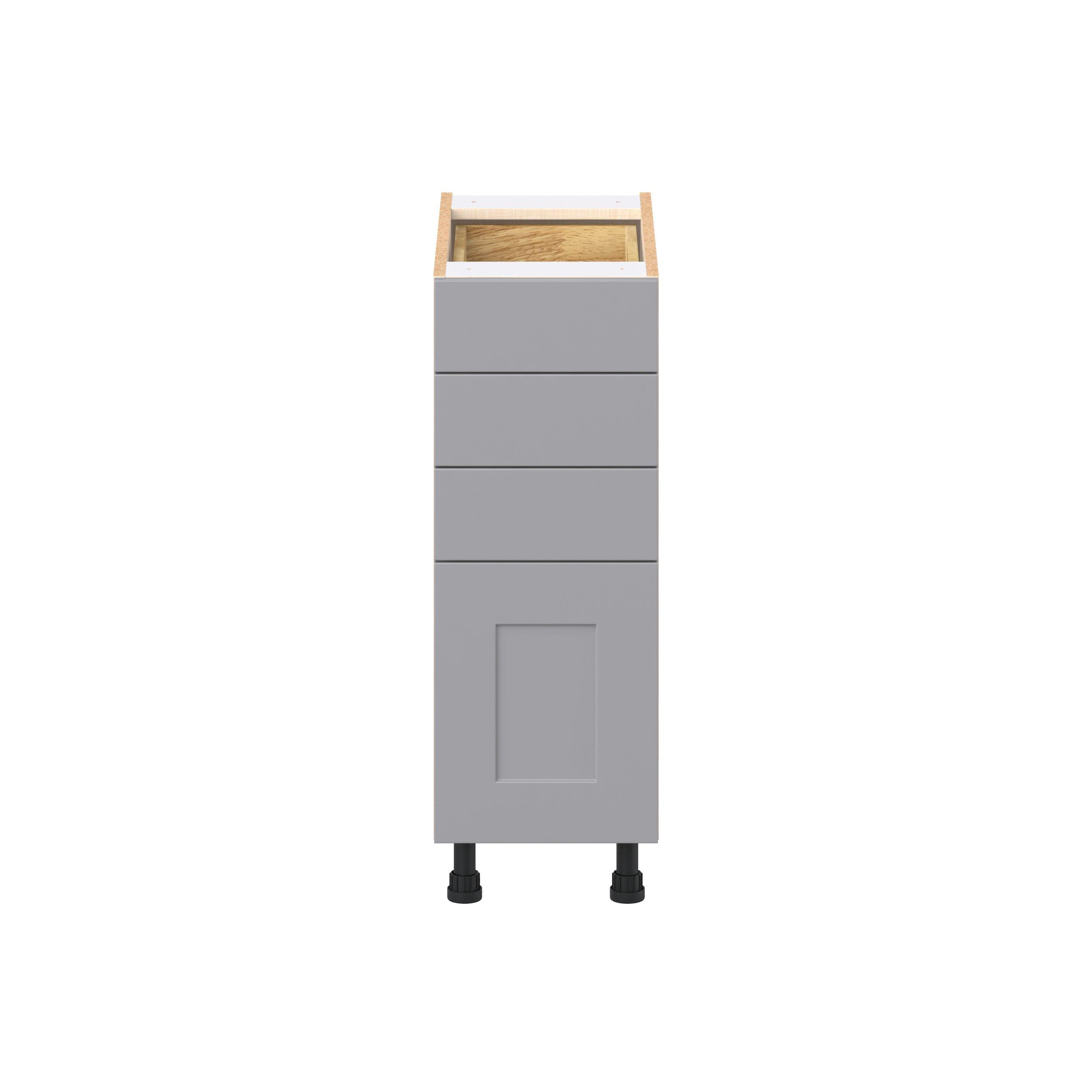 Candler 12 in. Painted Slate Gray Drawer Base Cabinet
