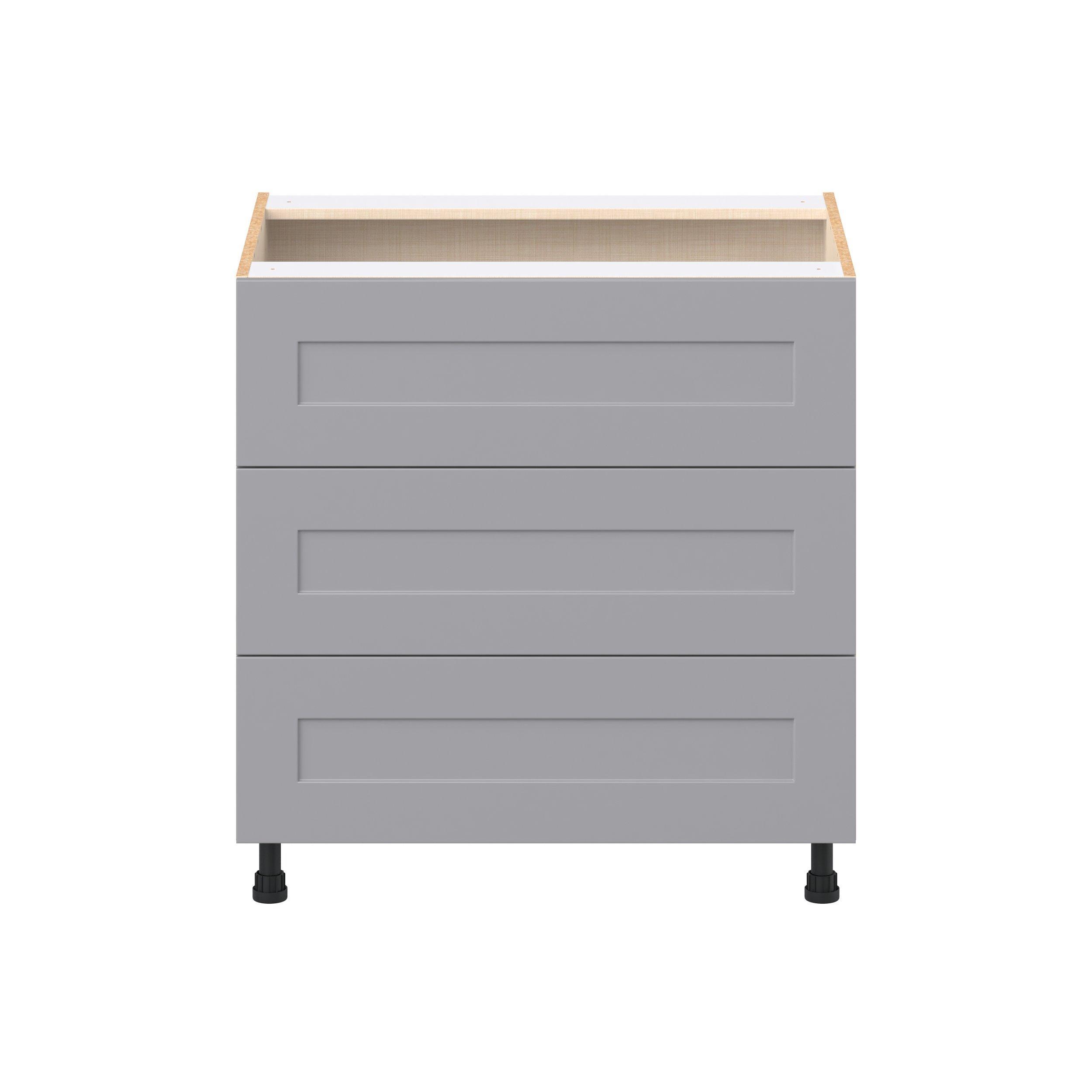 Candler 33 in. Painted Slate Gray Drawer Base Cabinet