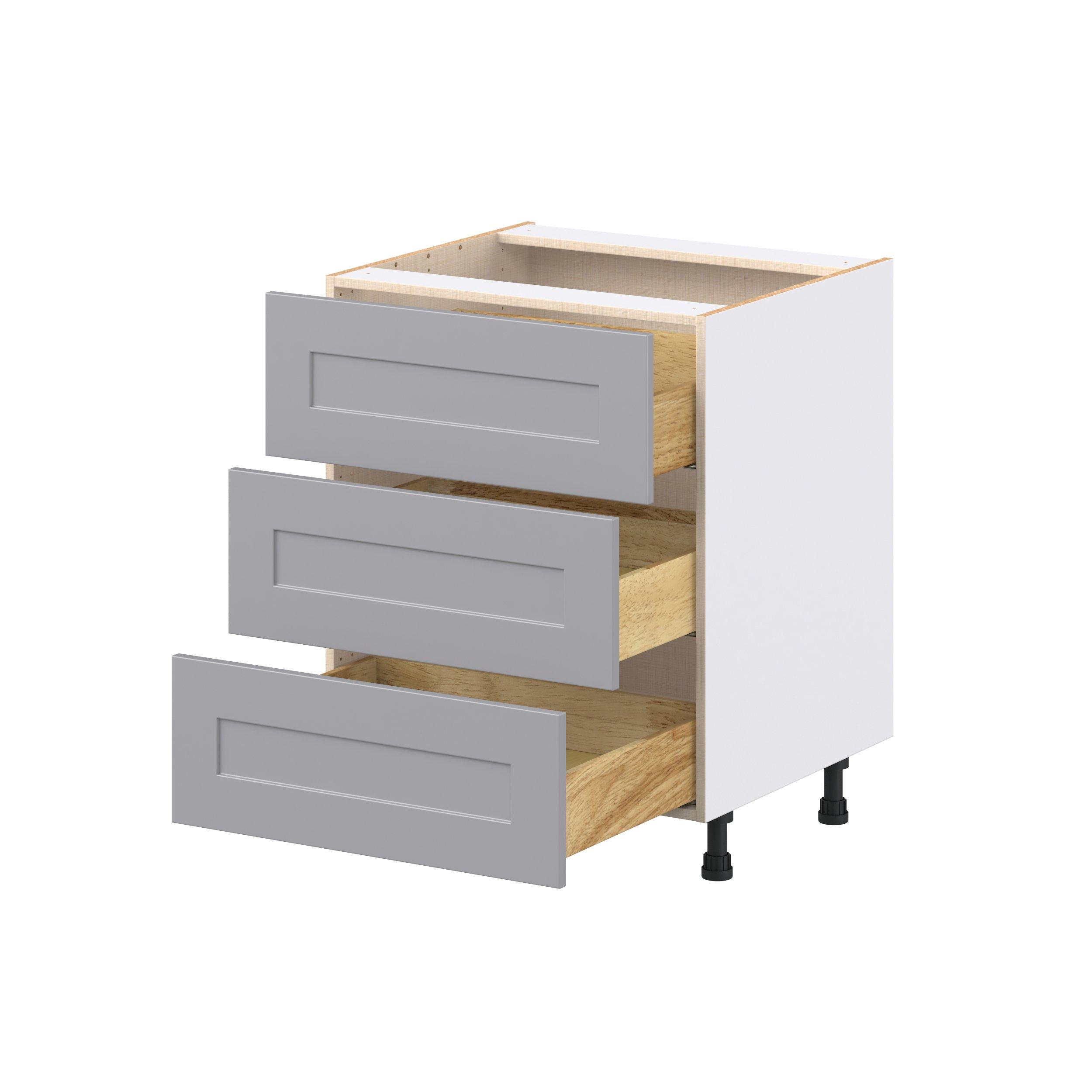 Candler 27 in. Painted Slate Gray Drawer Base Cabinet