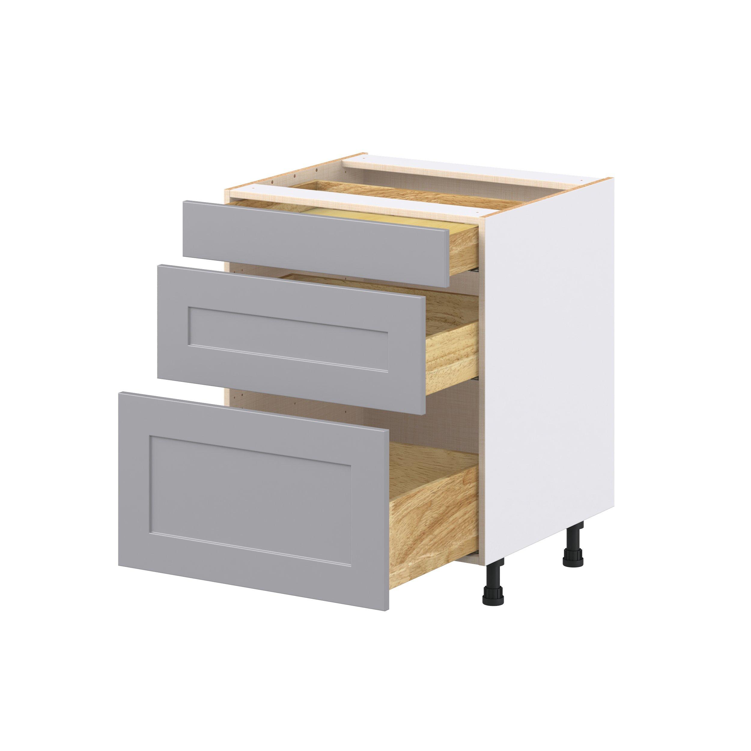 Candler 27 in. Painted Slate Gray Drawer Base Cabinet