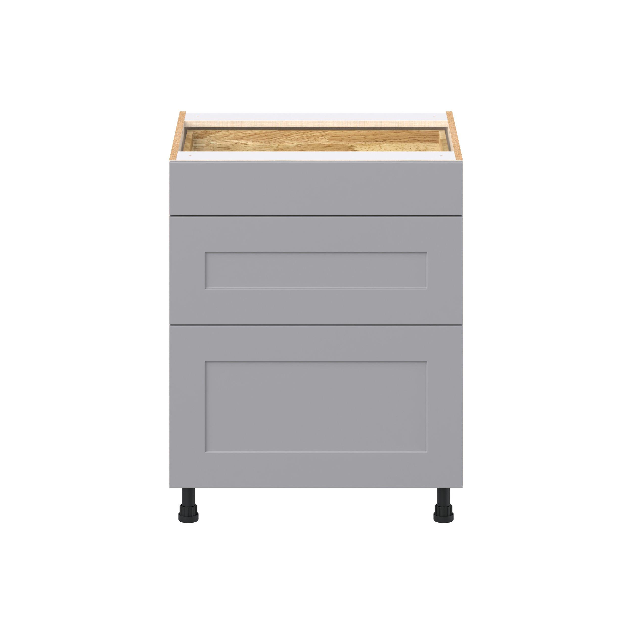 Candler 27 in. Painted Slate Gray Drawer Base Cabinet