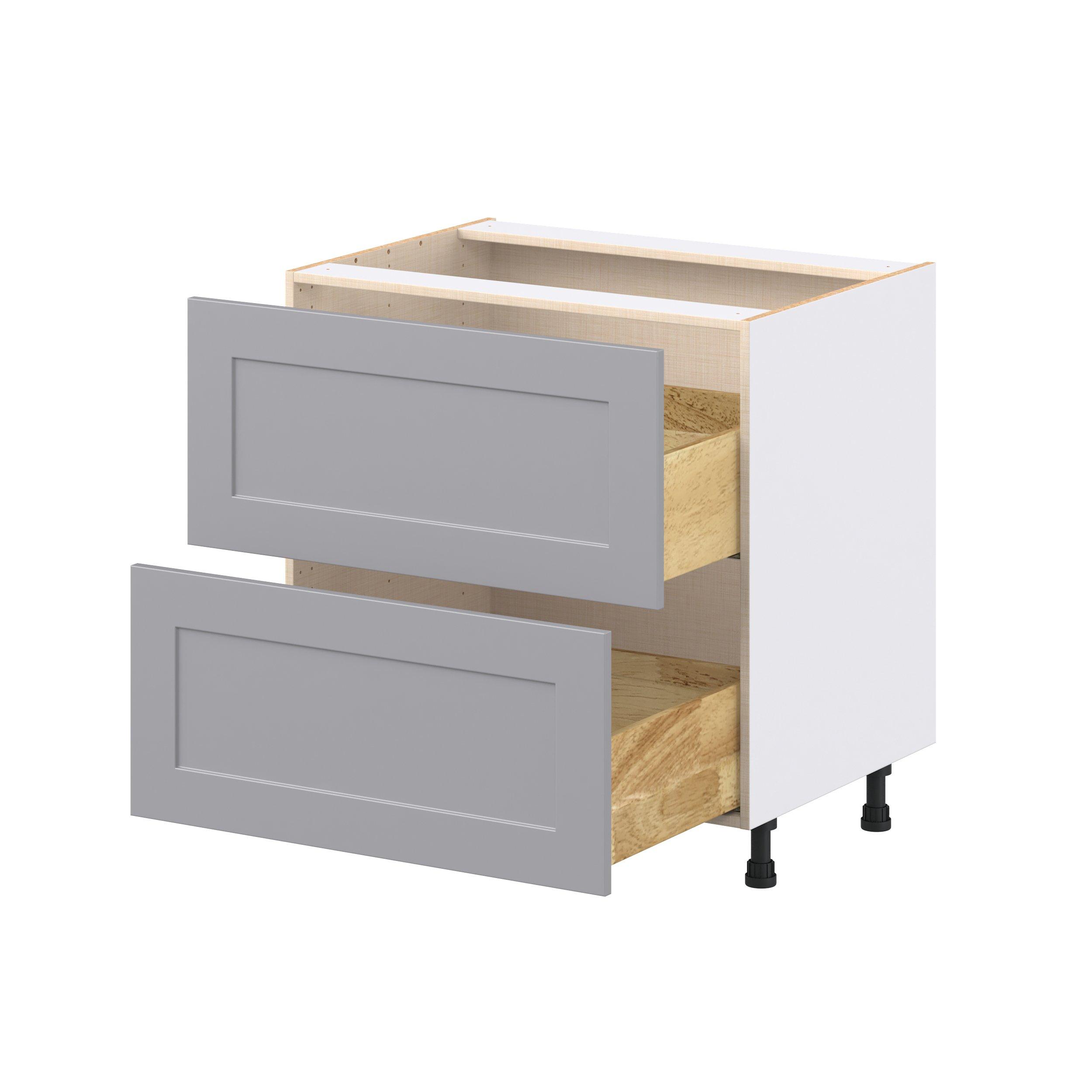 Candler 33 in. Painted Slate Gray Drawer Base Cabinet