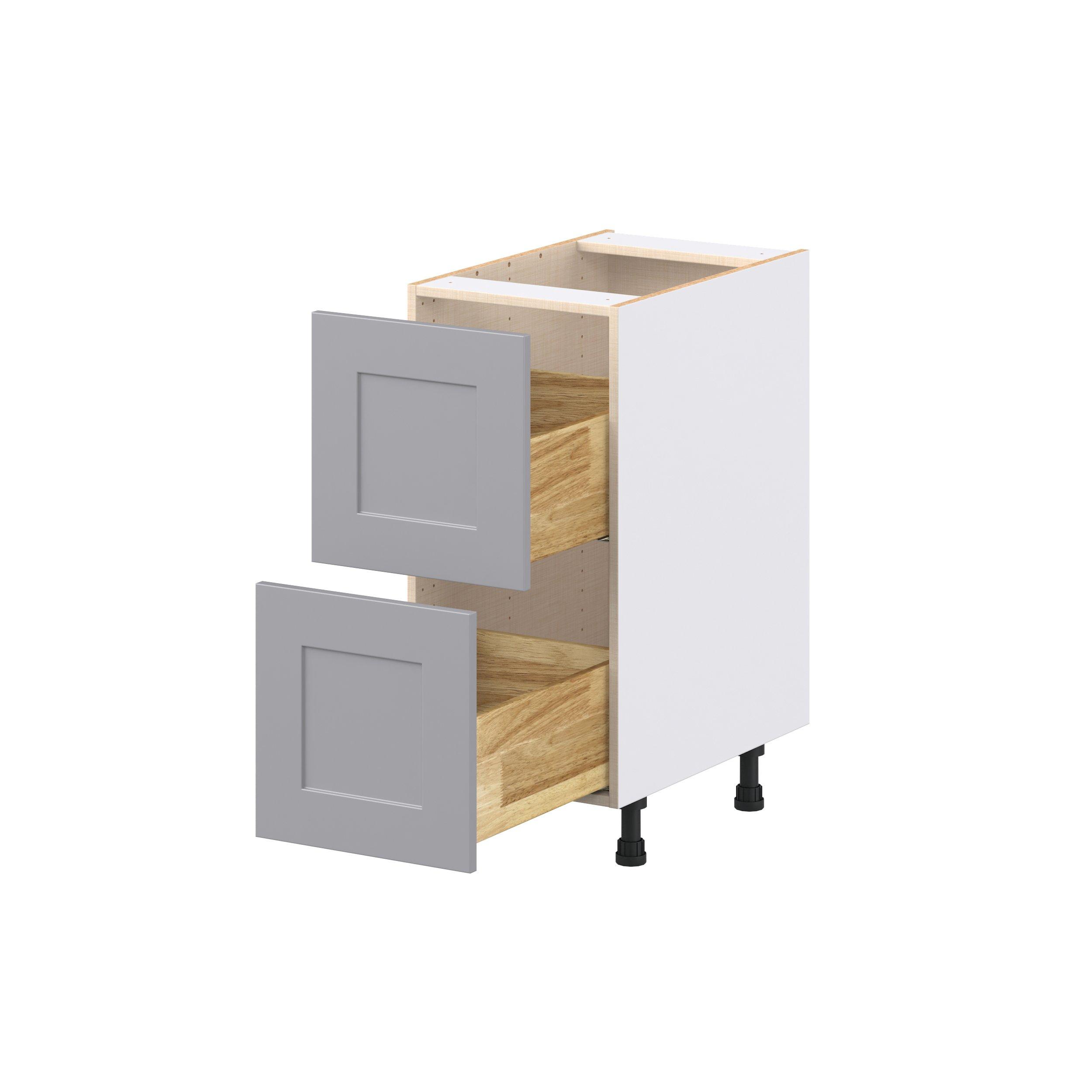 Candler 15 in. Painted Slate Gray Drawer Base Cabinet
