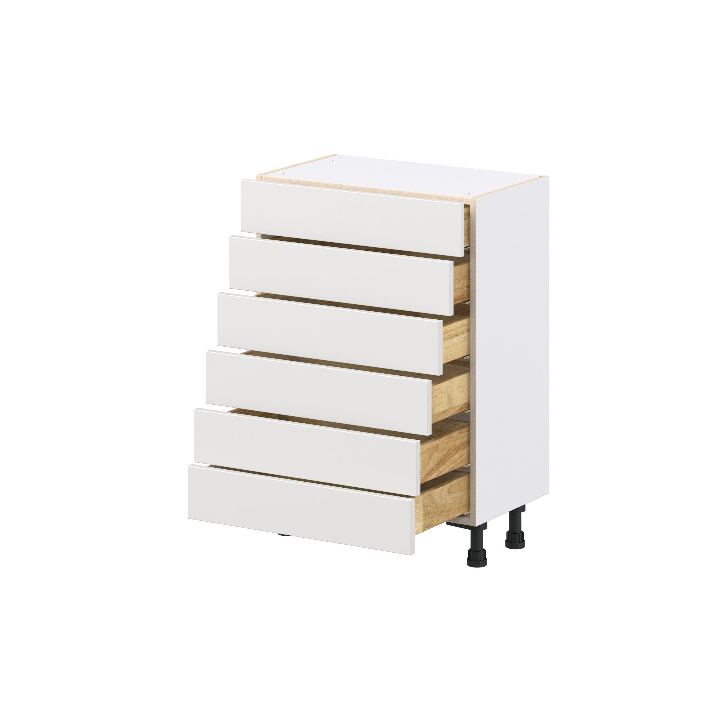 Candler 24 in. Painted Warm White Shallow Base Cabinet