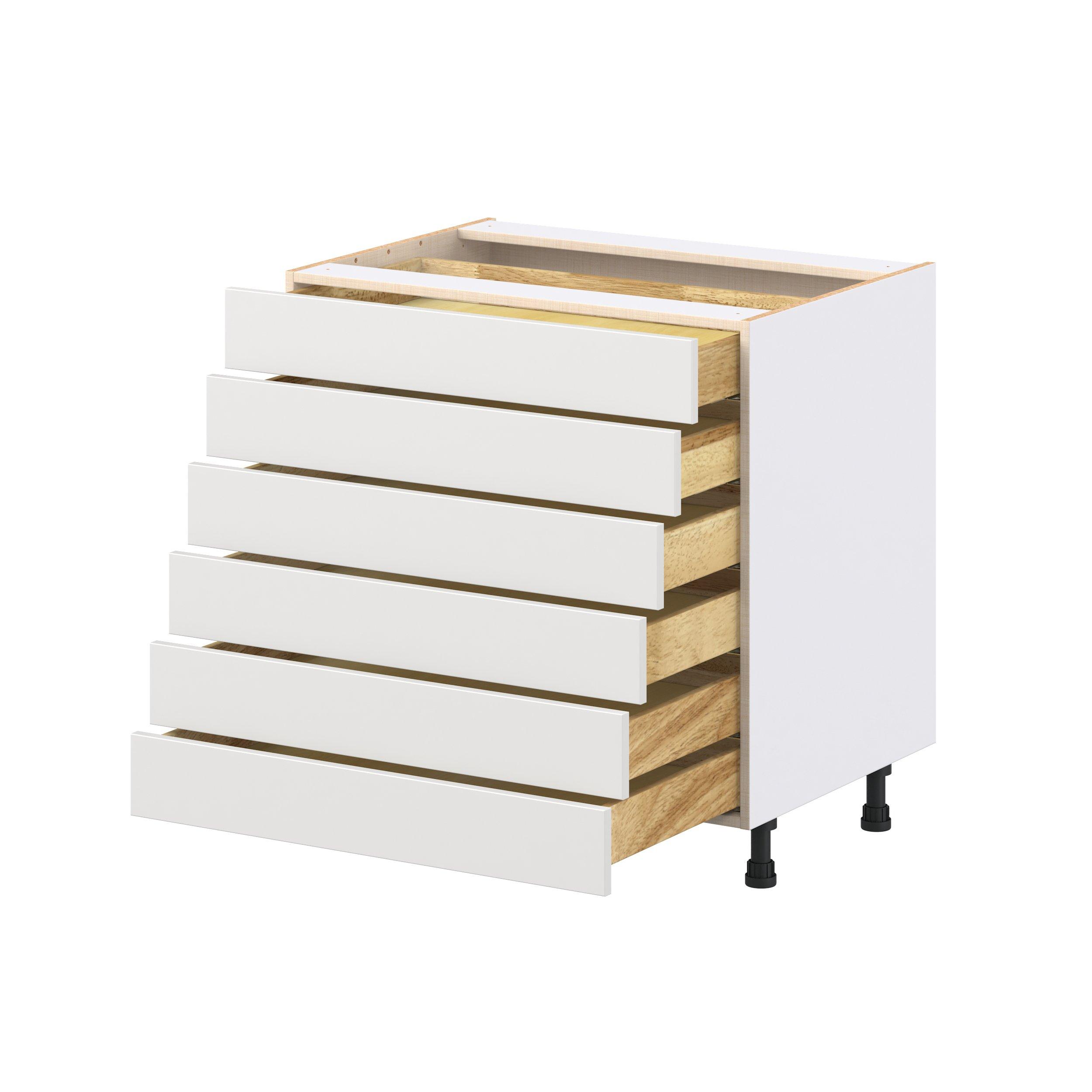 Candler 33 in. Painted Warm White Drawer Base Cabinet