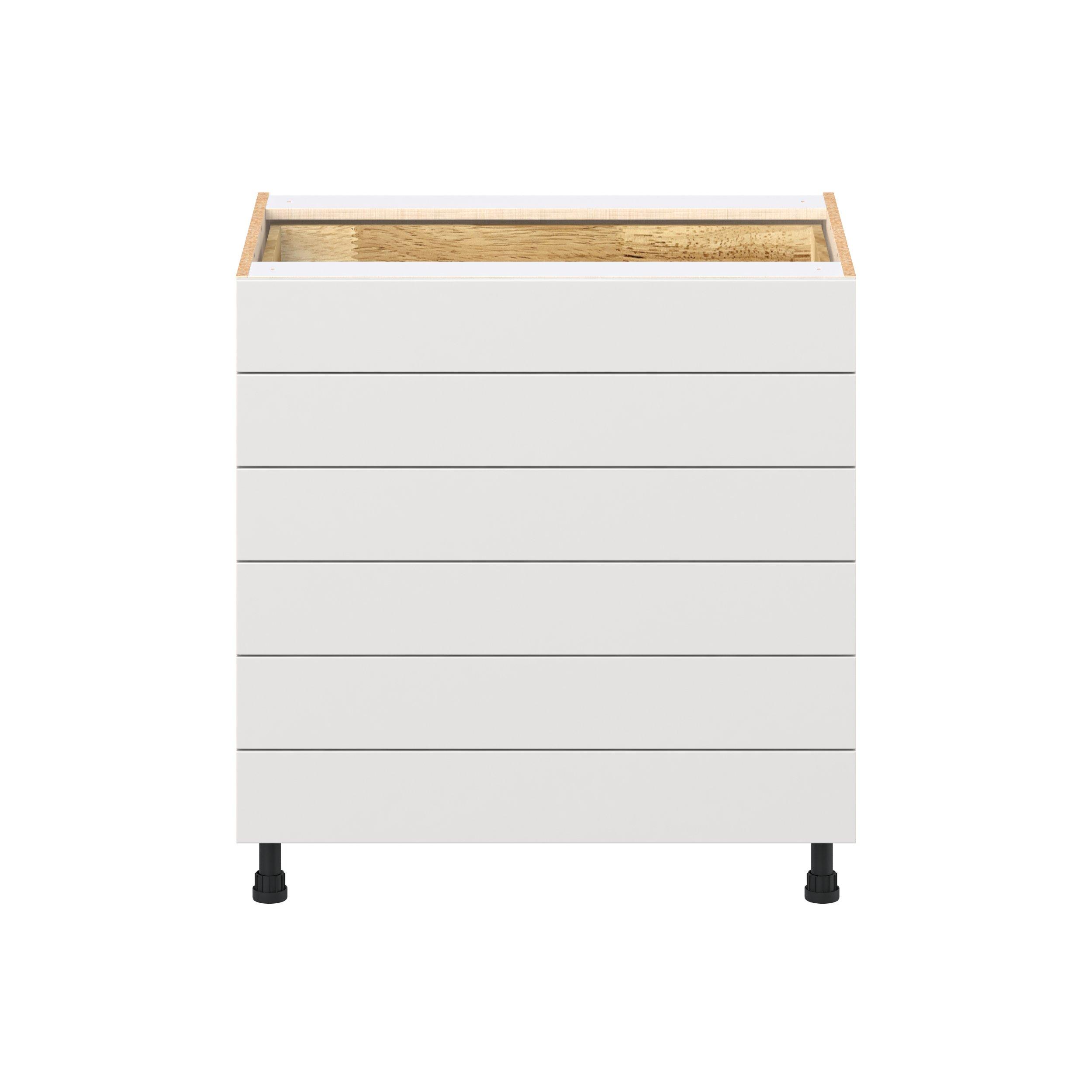 Candler 33 in. Painted Warm White Drawer Base Cabinet