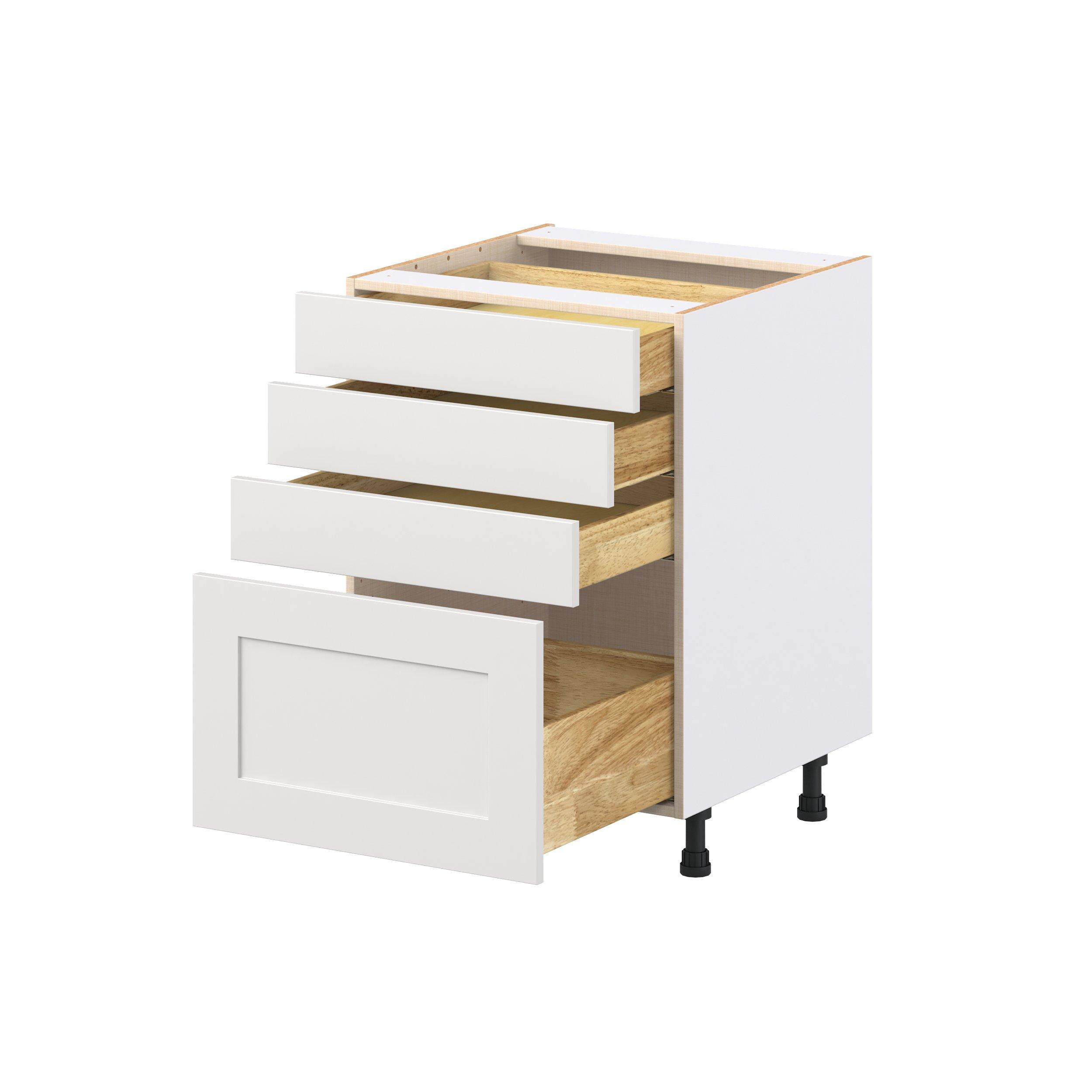 Candler 24 in. Painted Warm White Drawer Base Cabinet
