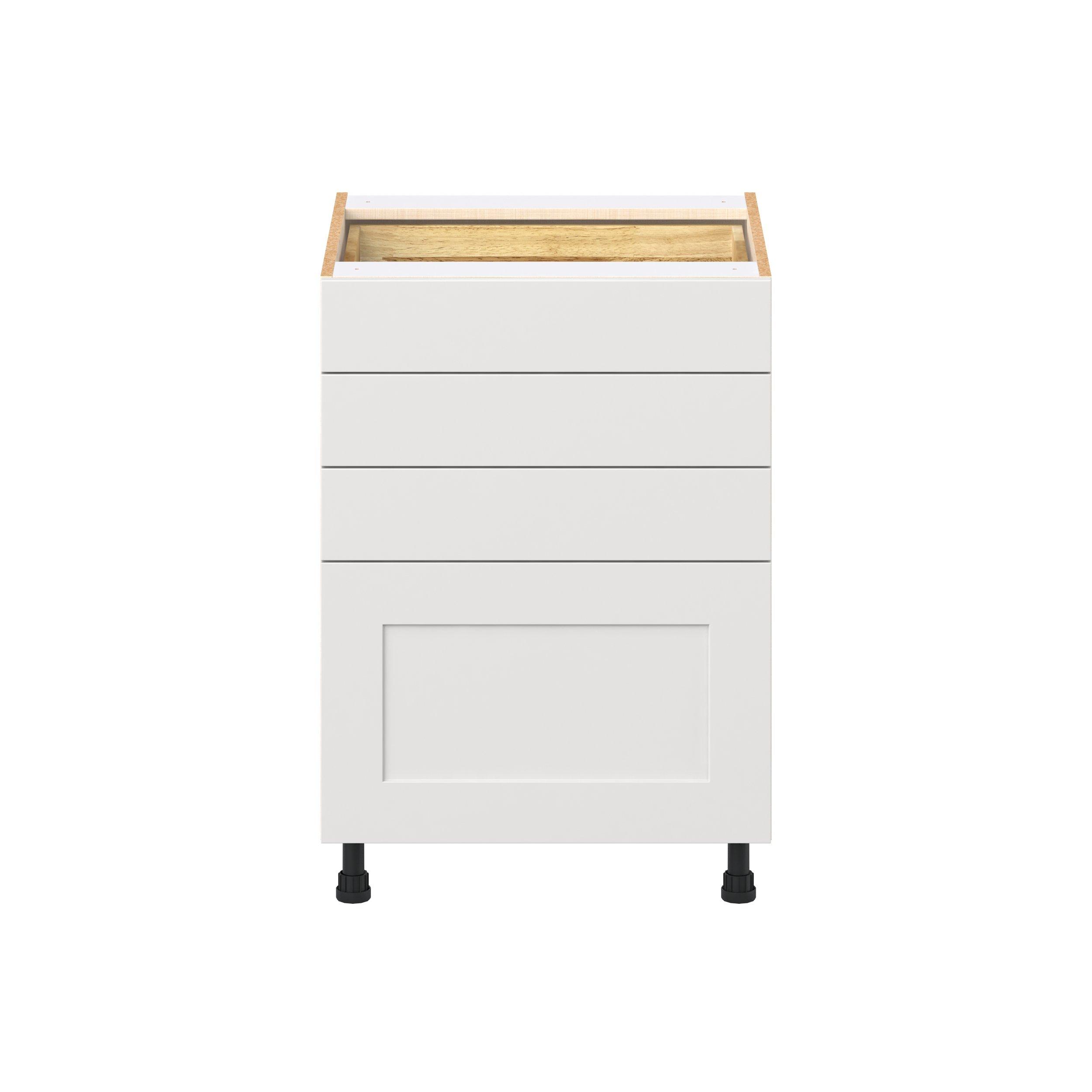 Candler 24 in. Painted Warm White Drawer Base Cabinet