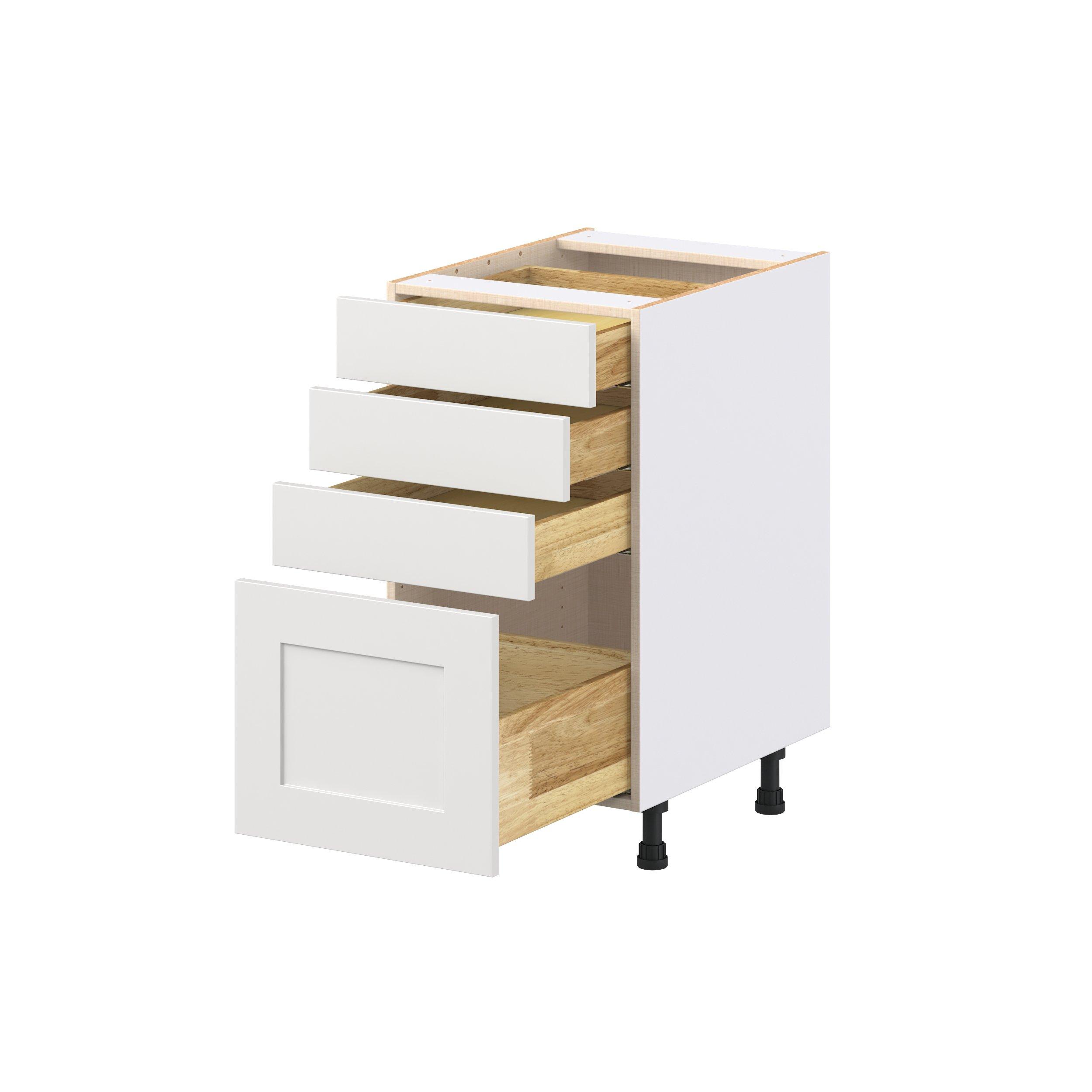 Candler 18 in. Painted Warm White Drawer Base Cabinet
