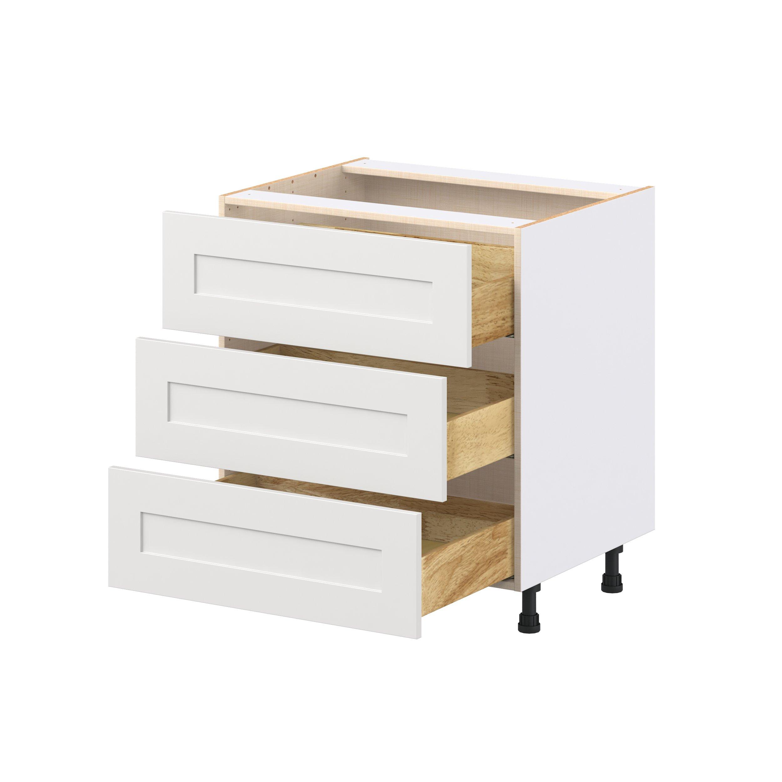 Candler 27 in. Painted Warm White Drawer Base Cabinet