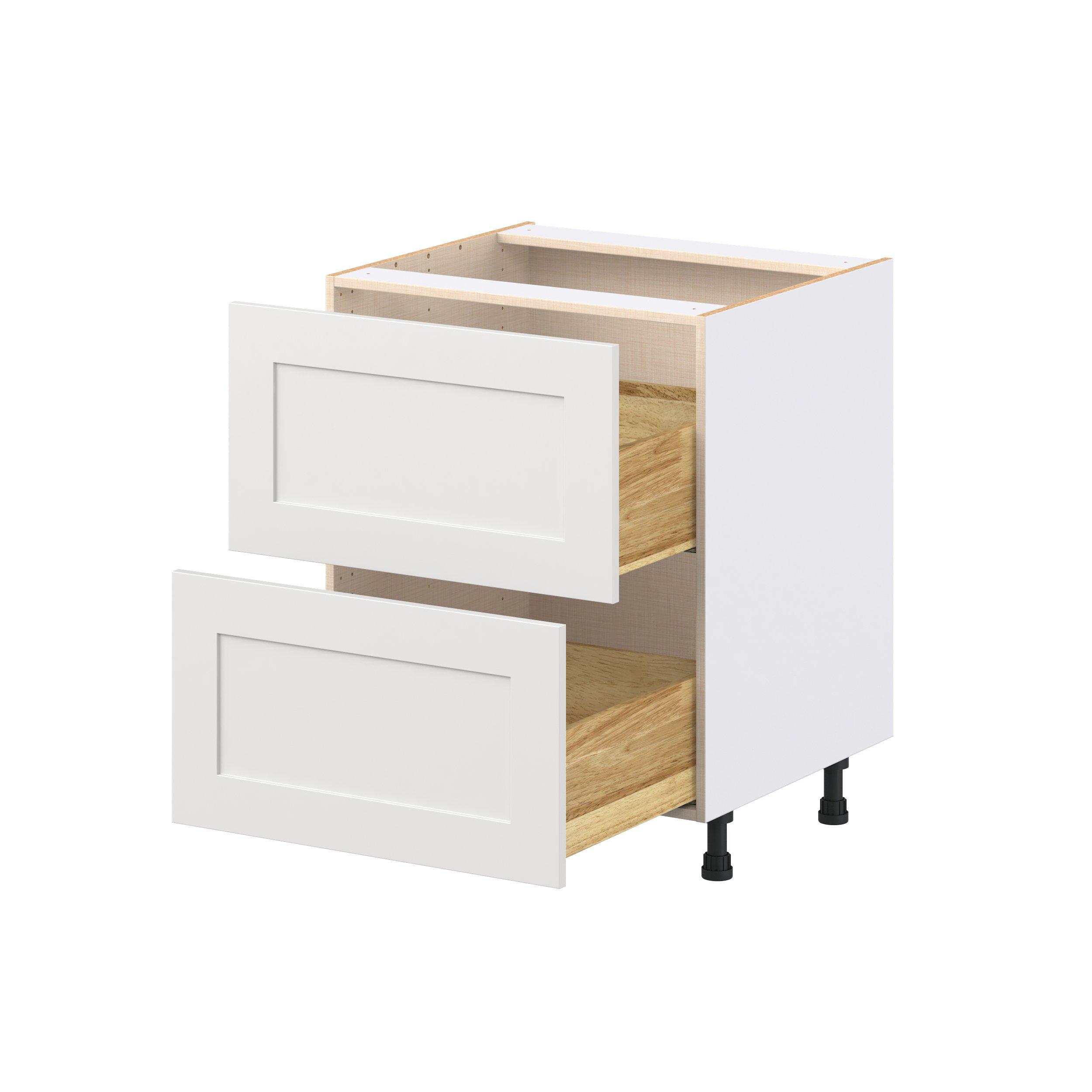 Candler 27 in. Painted Warm White Drawer Base Cabinet