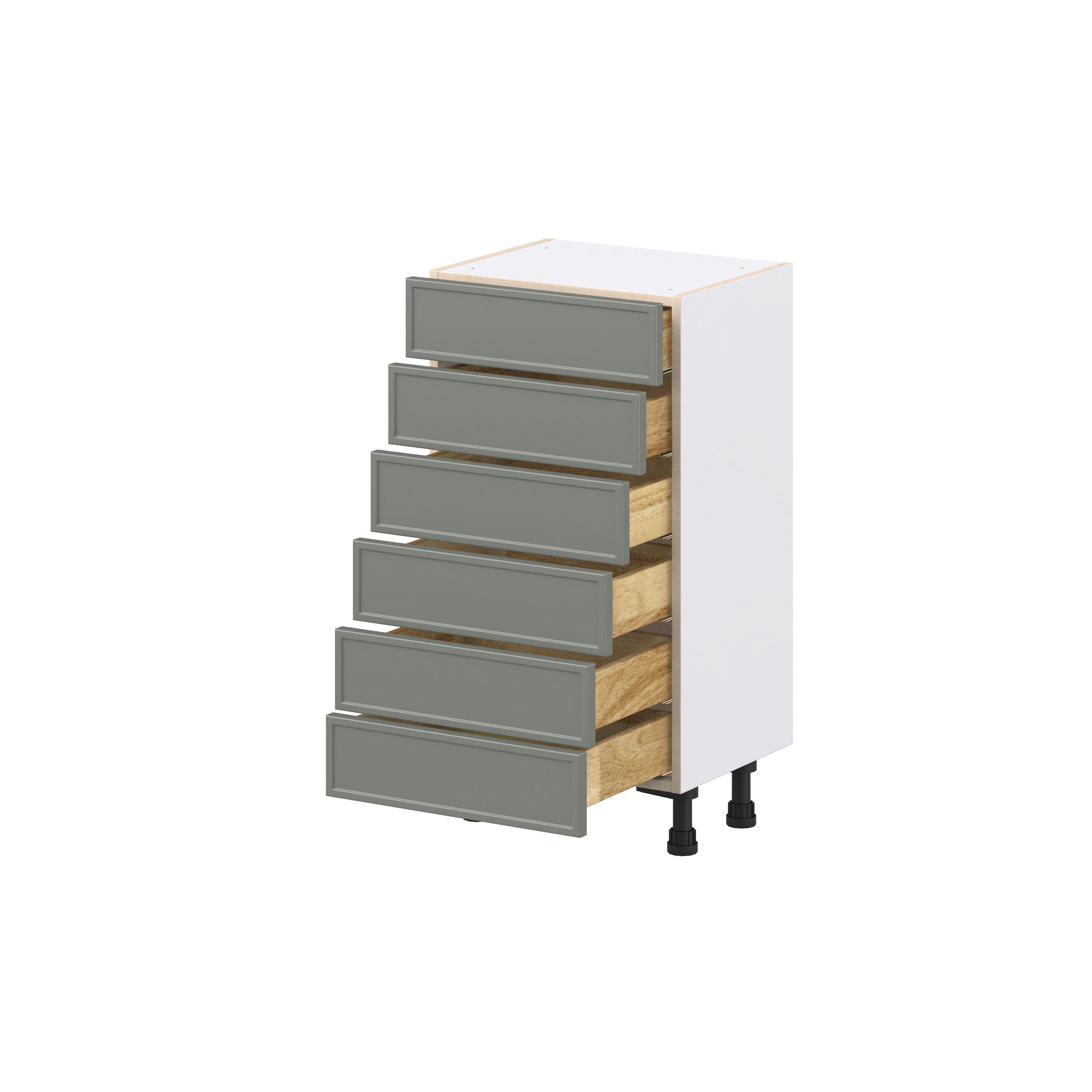 Linden 18 in. Painted Moss Green Shallow Base Cabinet