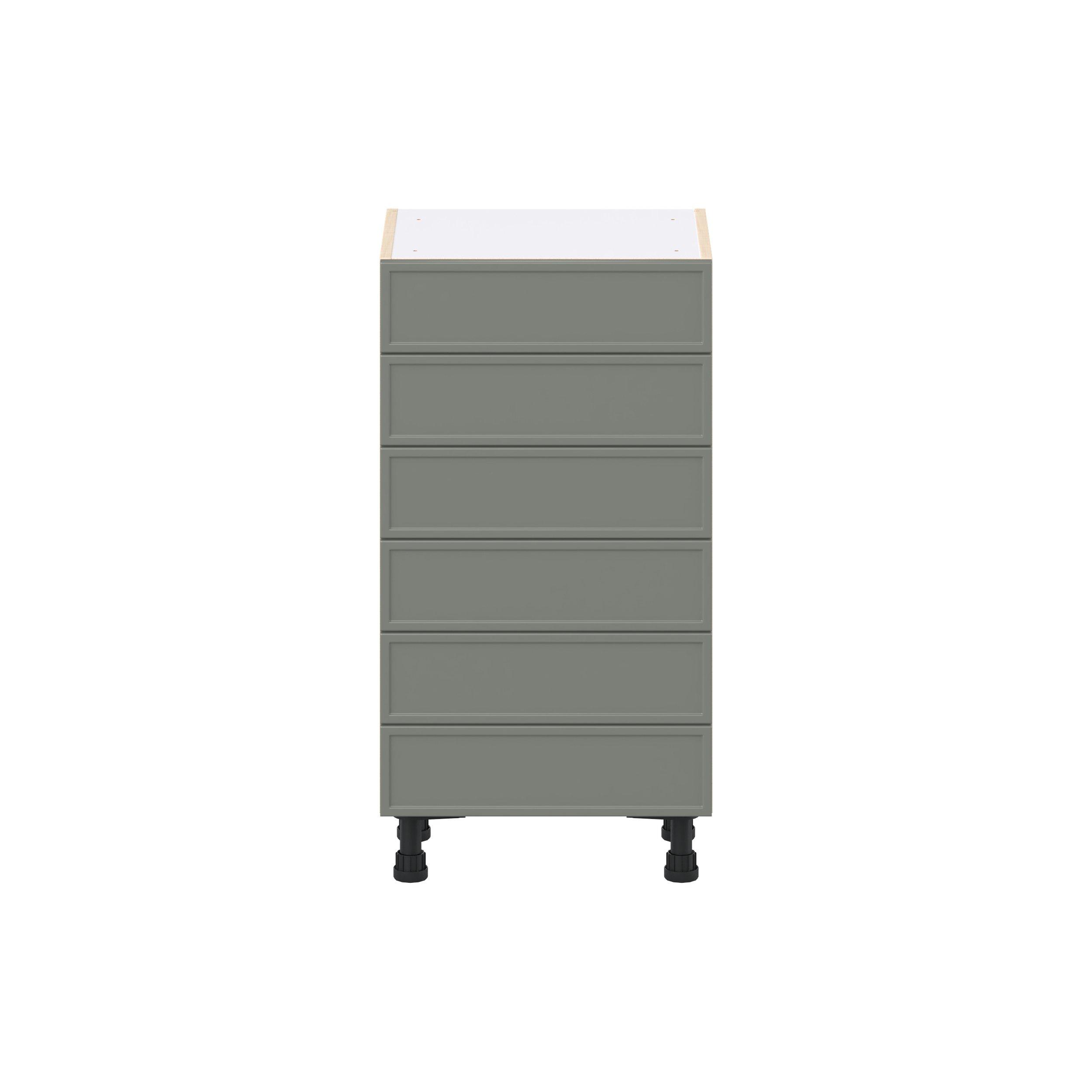 Linden 18 in. Painted Moss Green Shallow Base Cabinet