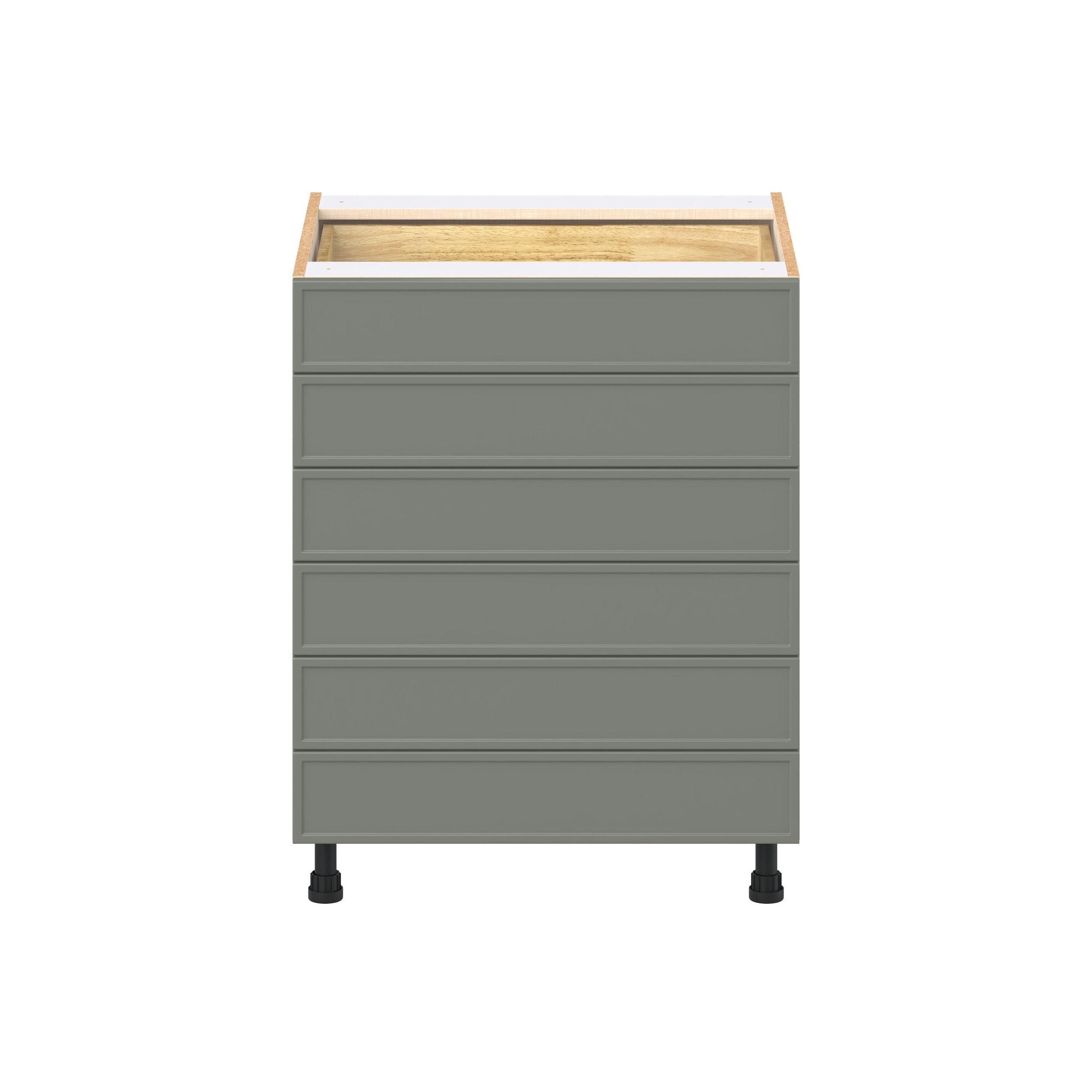 Linden 27 in. Painted Moss Green Drawer Base Cabinet