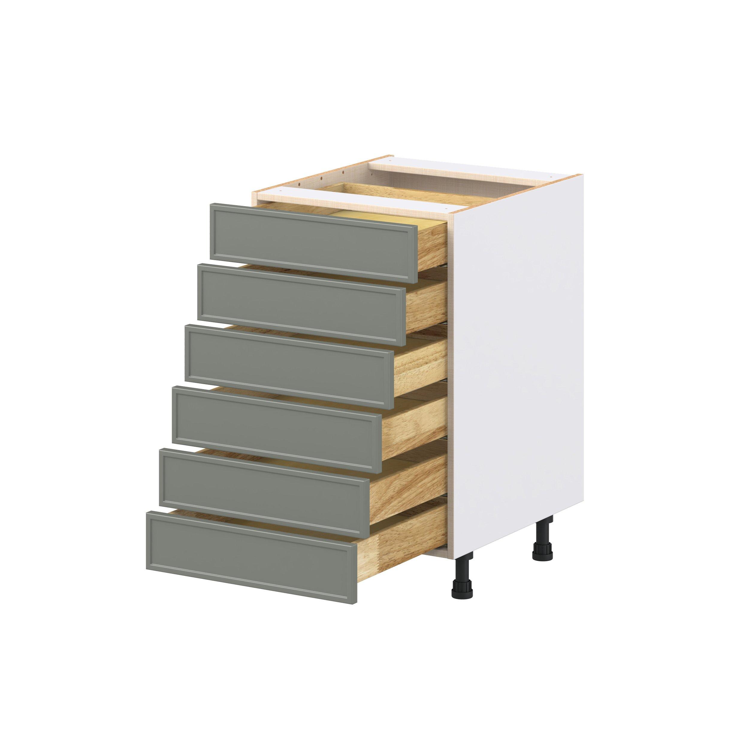 Linden 21 in. Painted Moss Green Drawer Base Cabinet