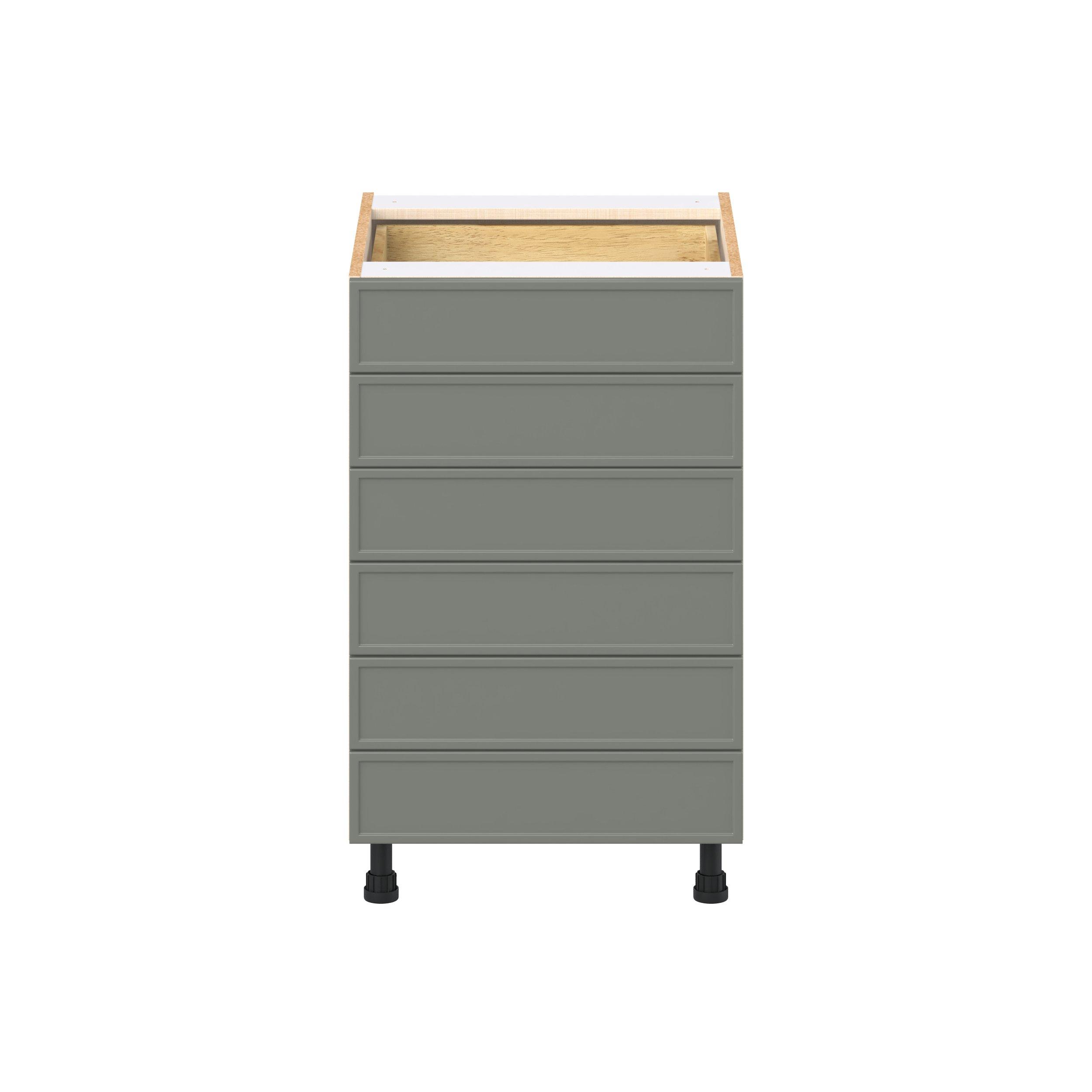Linden 21 in. Painted Moss Green Drawer Base Cabinet