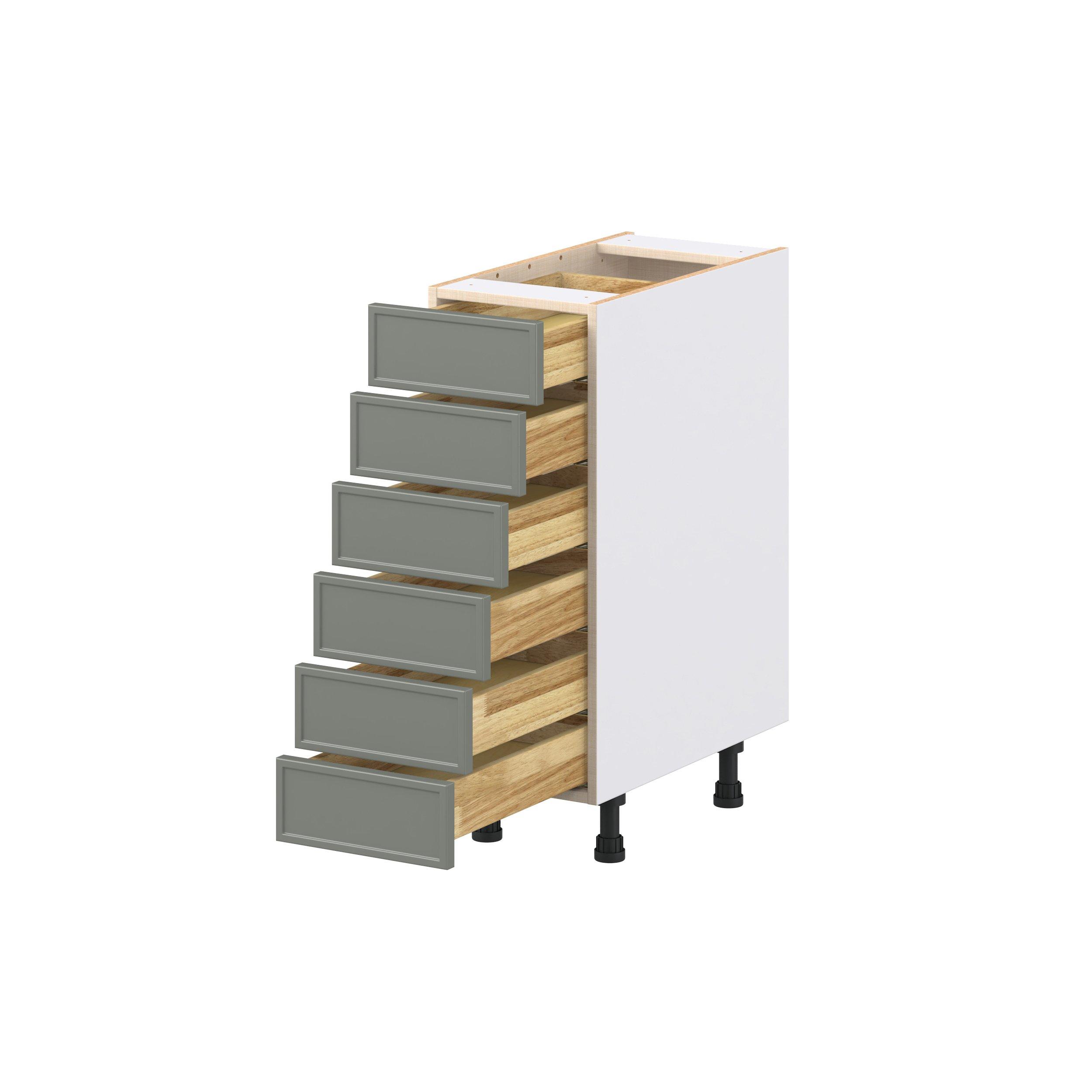Linden 12 in. Painted Moss Green Drawer Base Cabinet