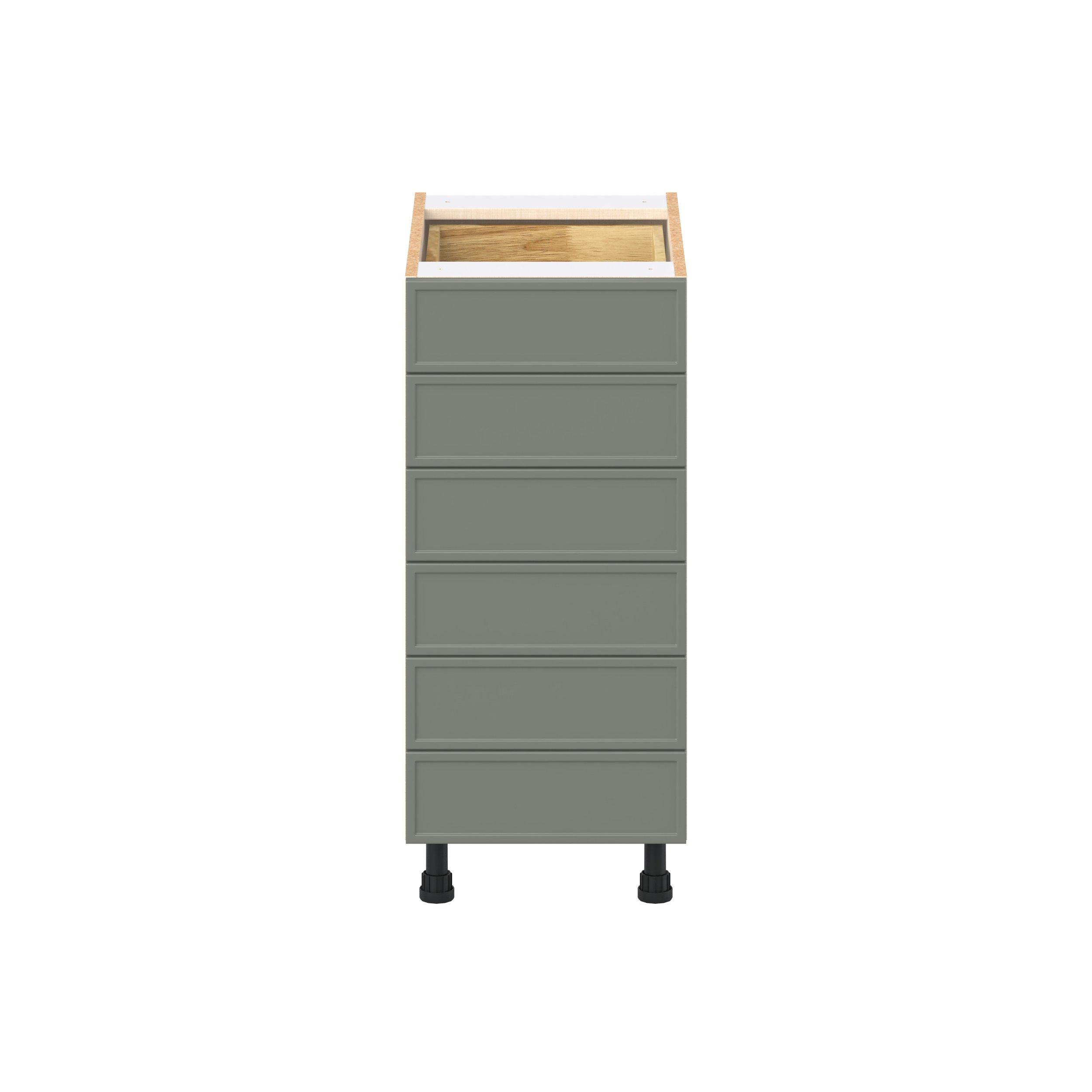 Linden 15 in. Painted Moss Green Drawer Base Cabinet