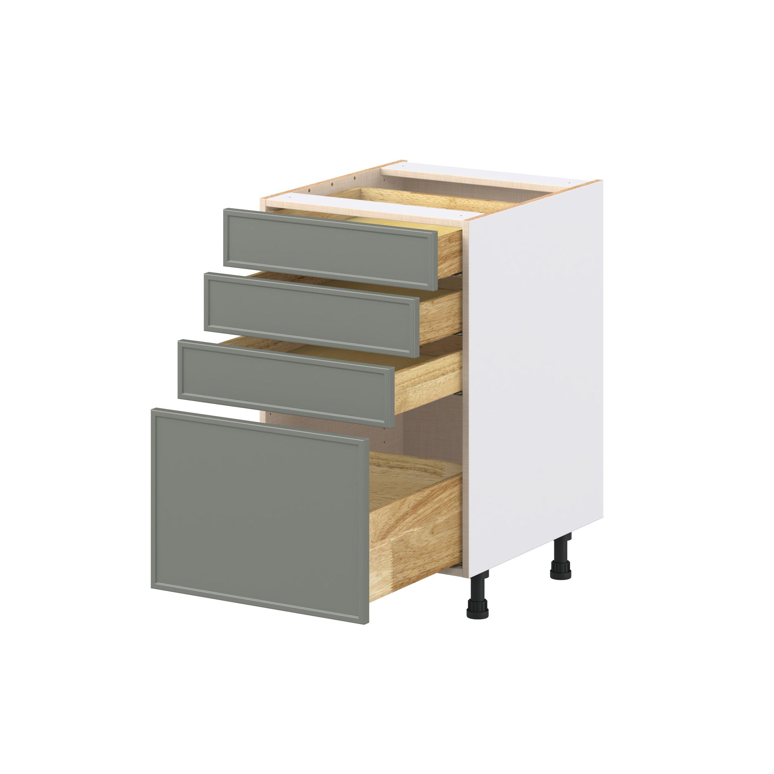 Linden 21 in. Painted Moss Green Drawer Base Cabinet