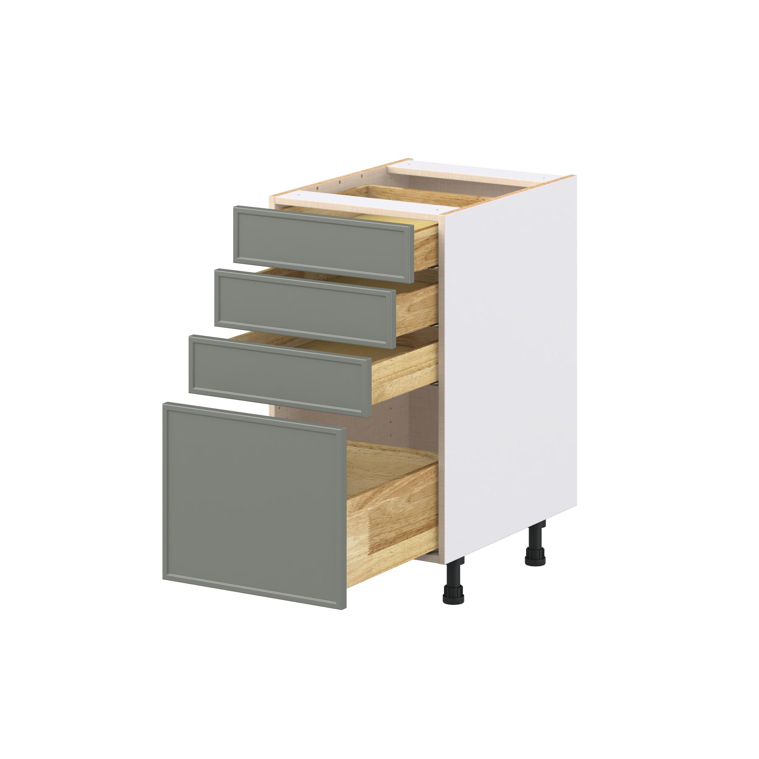 Linden 18 in. Painted Moss Green Drawer Base Cabinet