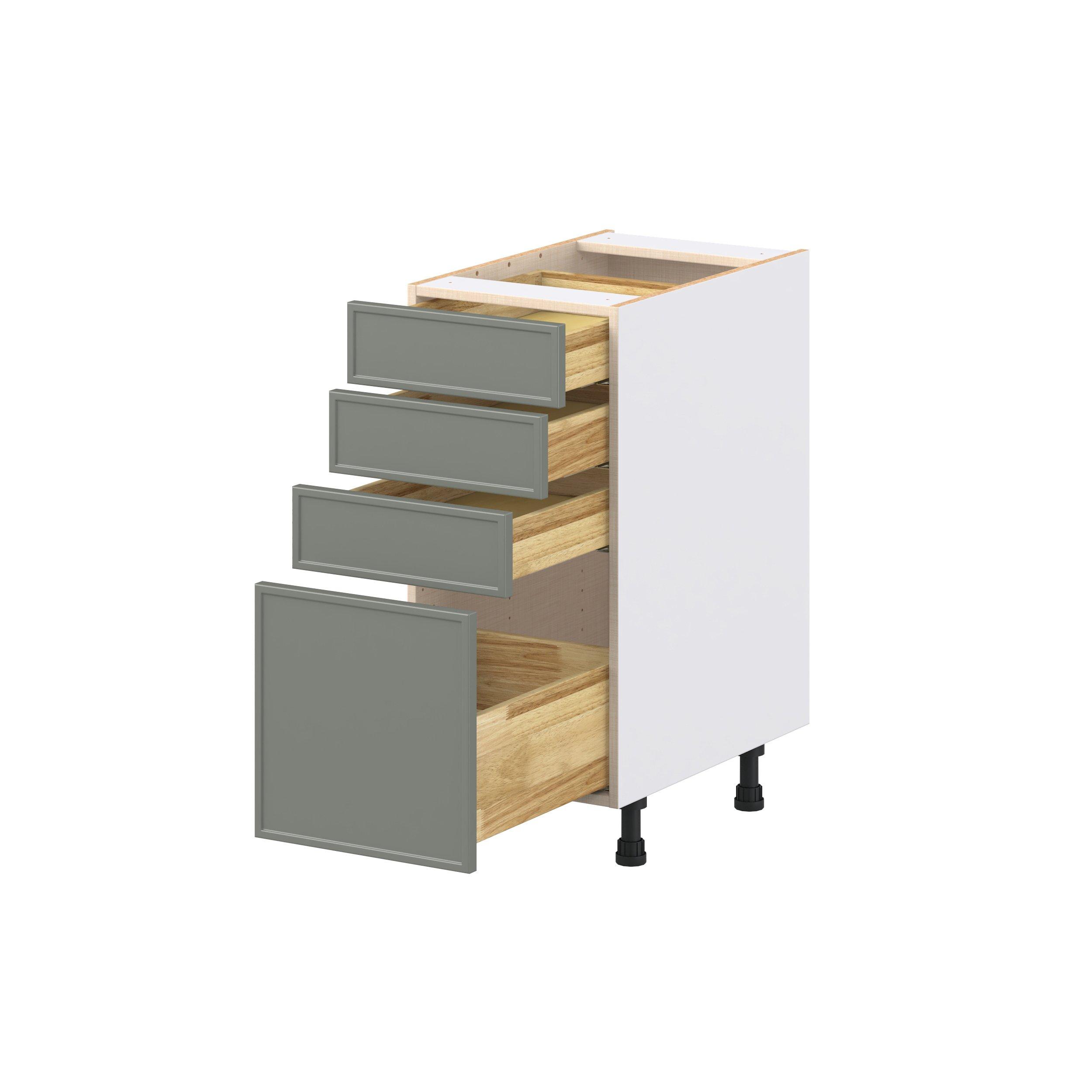 Linden 15 in. Painted Moss Green Drawer Base Cabinet