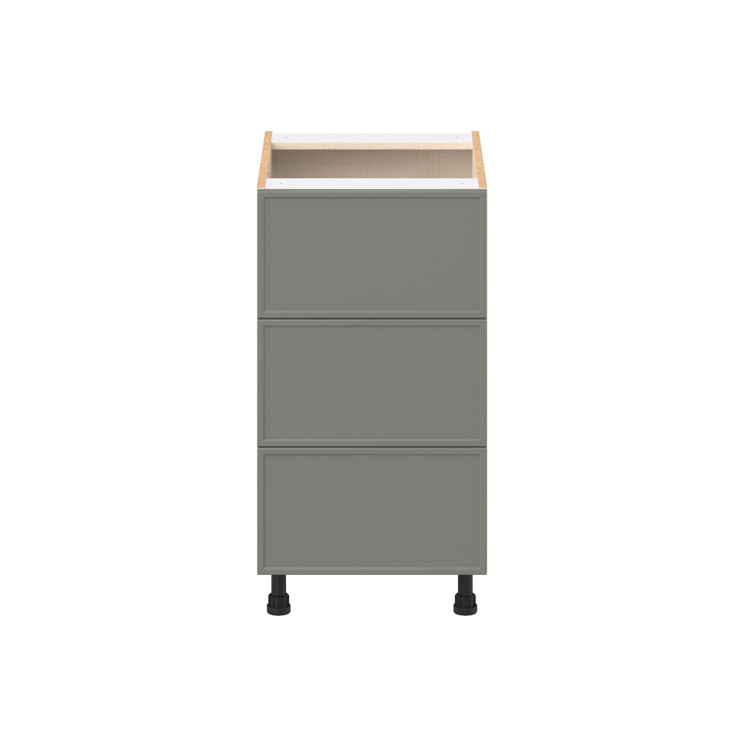 Linden 18 in. Painted Moss Green Drawer Base Cabinet