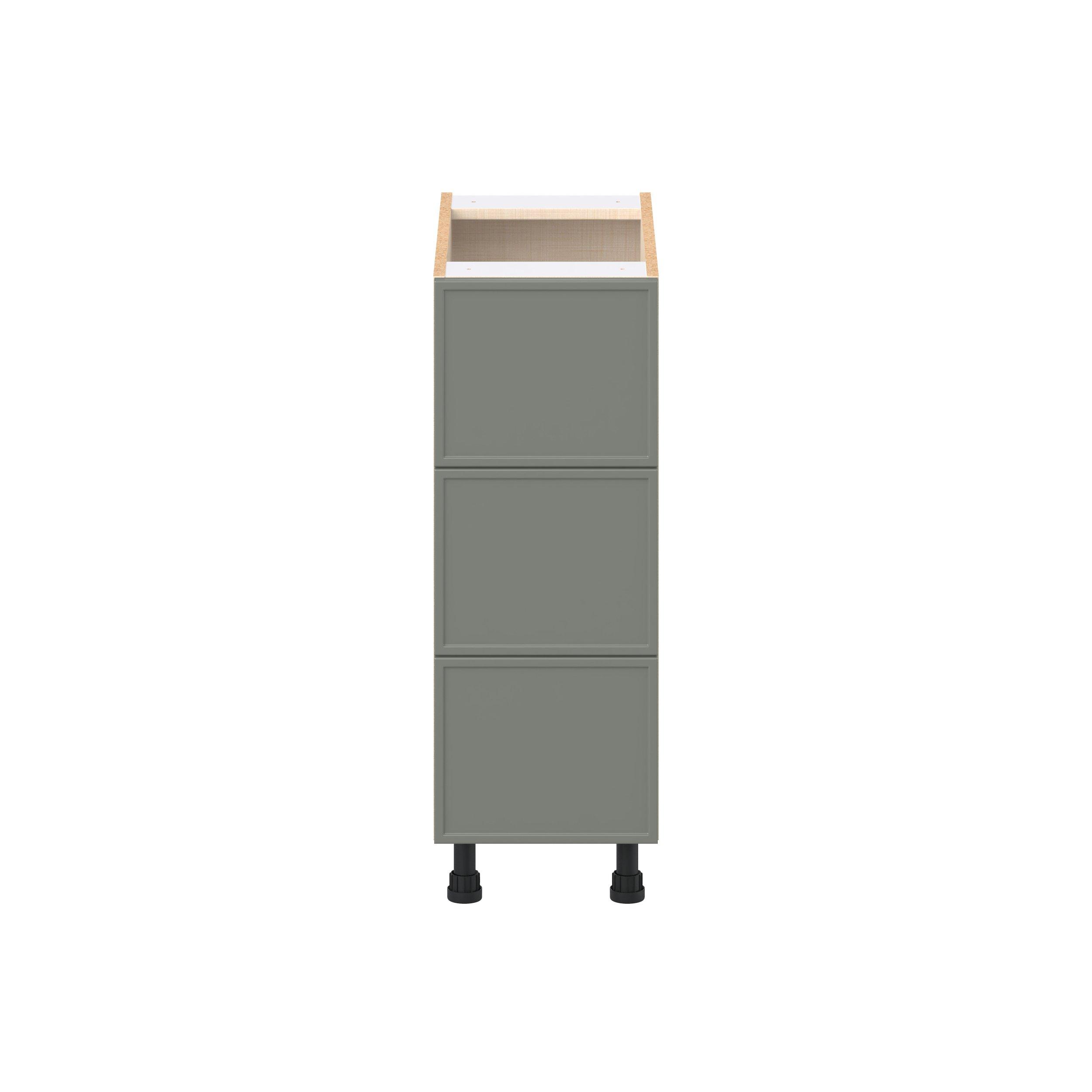 Linden 12 in. Painted Moss Green Drawer Base Cabinet