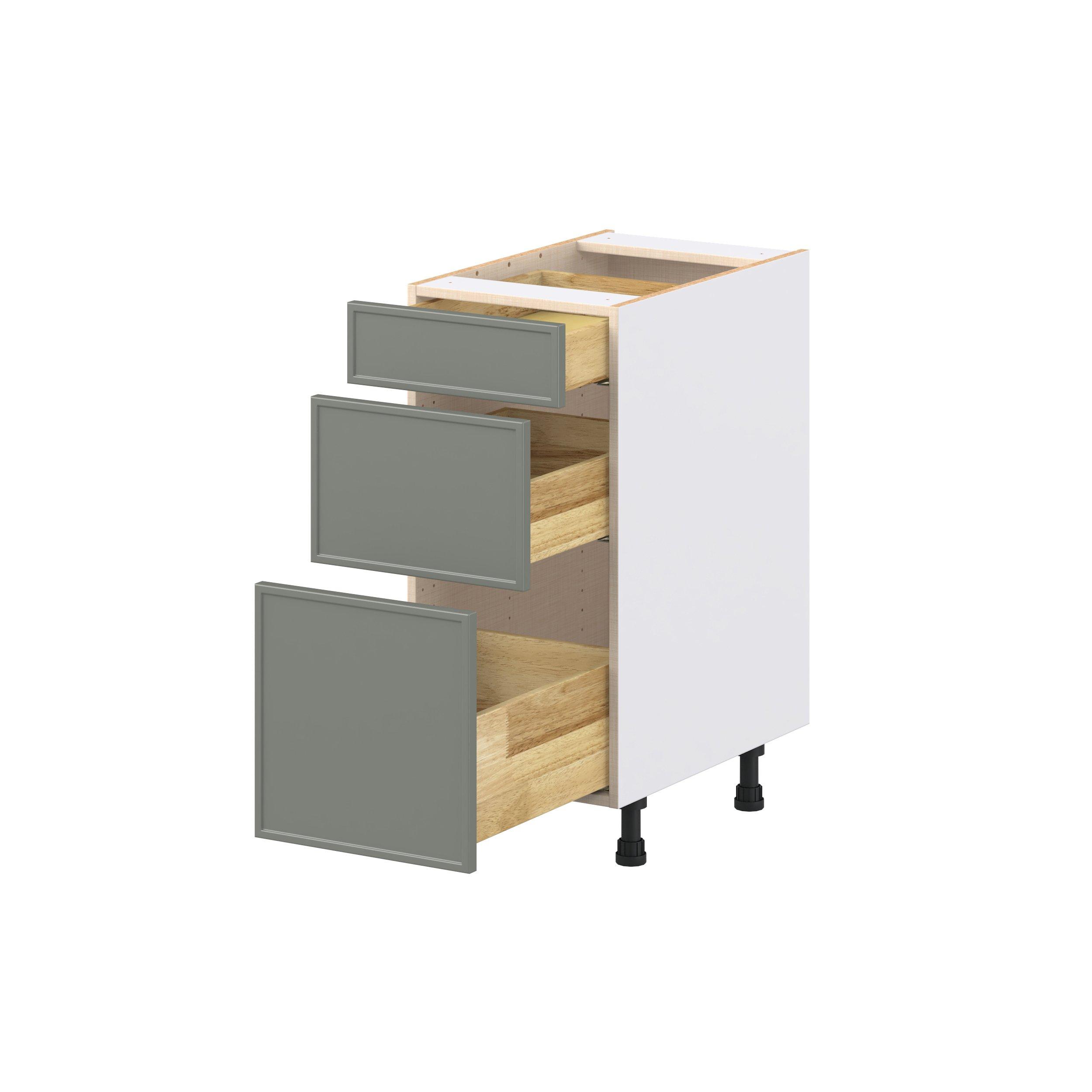 Linden 15 in. Painted Moss Green Drawer Base Cabinet