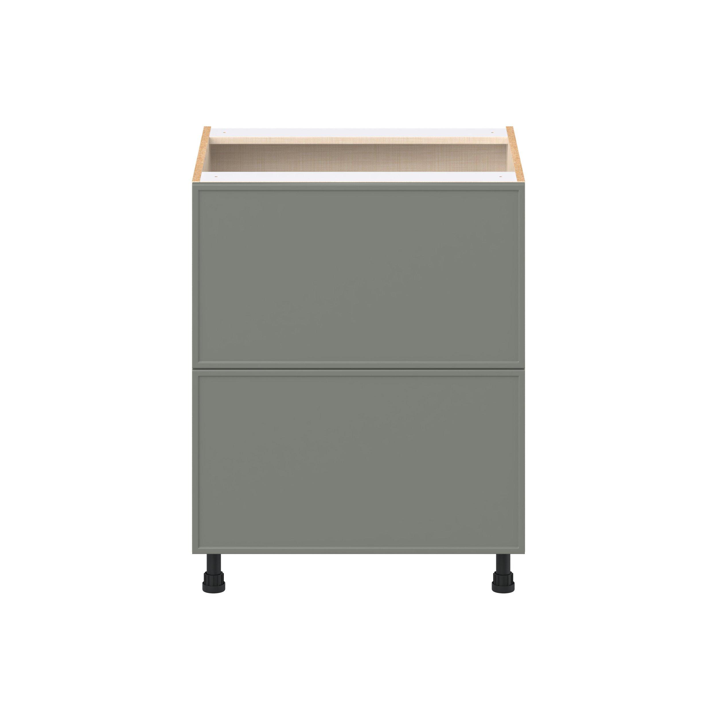 Linden 27 in. Painted Moss Green Drawer Base Cabinet