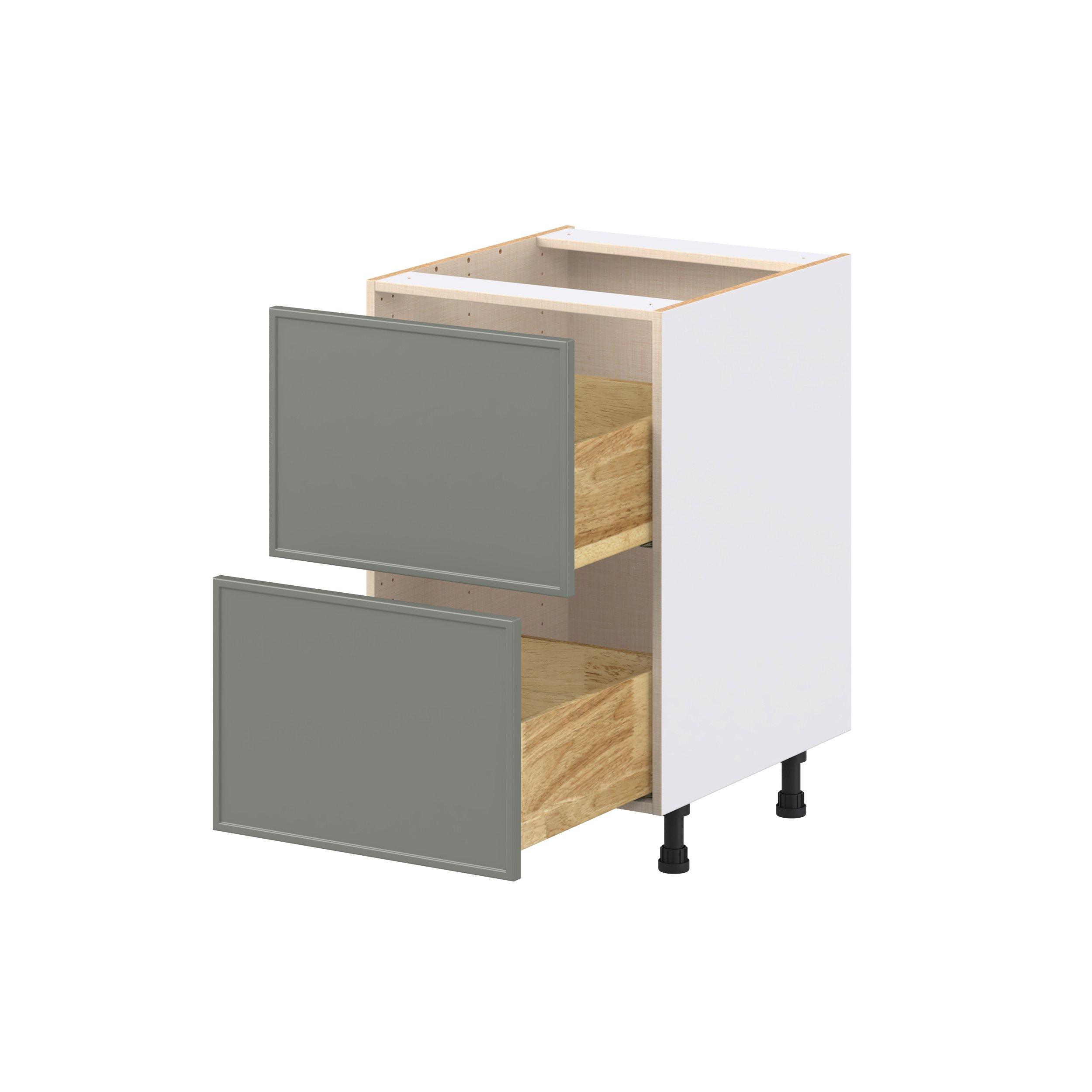 Linden 21 in. Painted Moss Green Drawer Base Cabinet