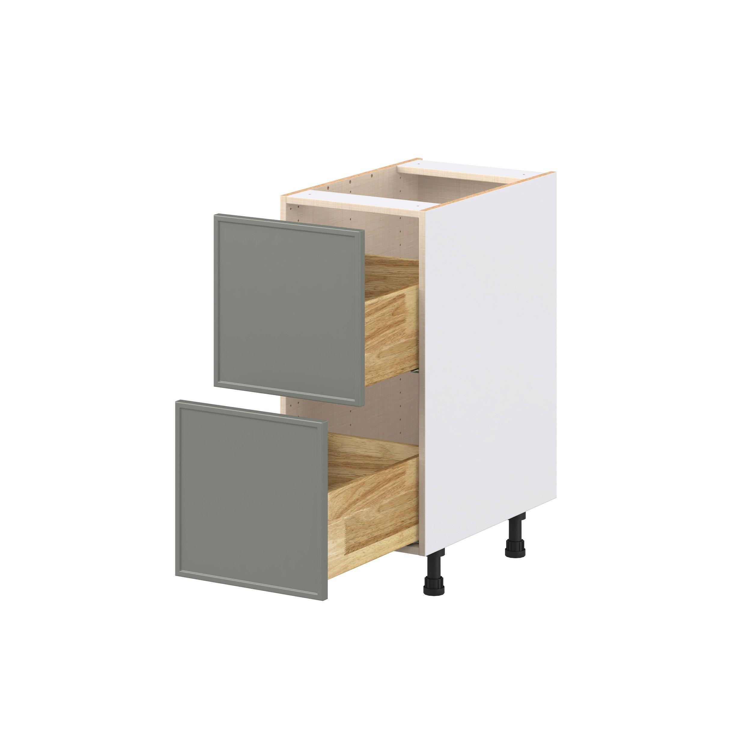 Linden 15 in. Painted Moss Green Drawer Base Cabinet