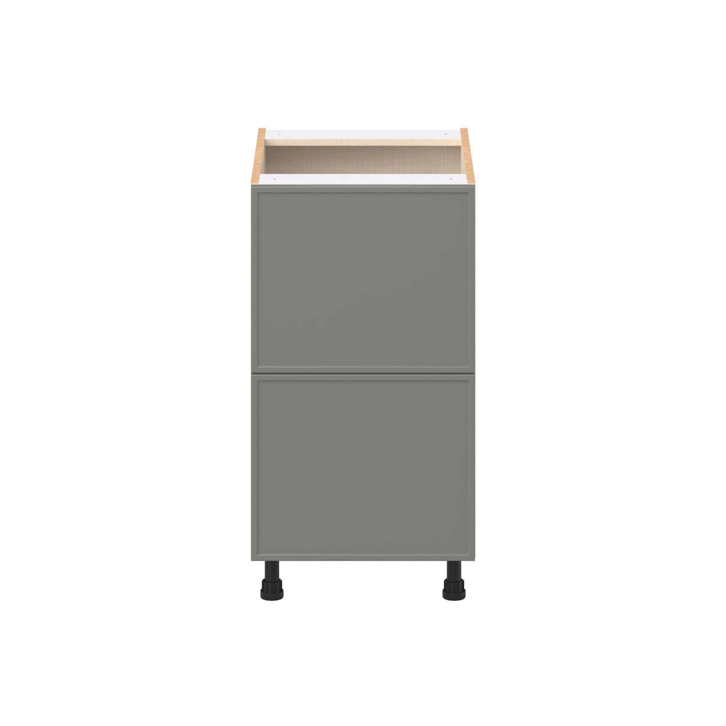 Linden 18 in. Painted Moss Green Drawer Base Cabinet