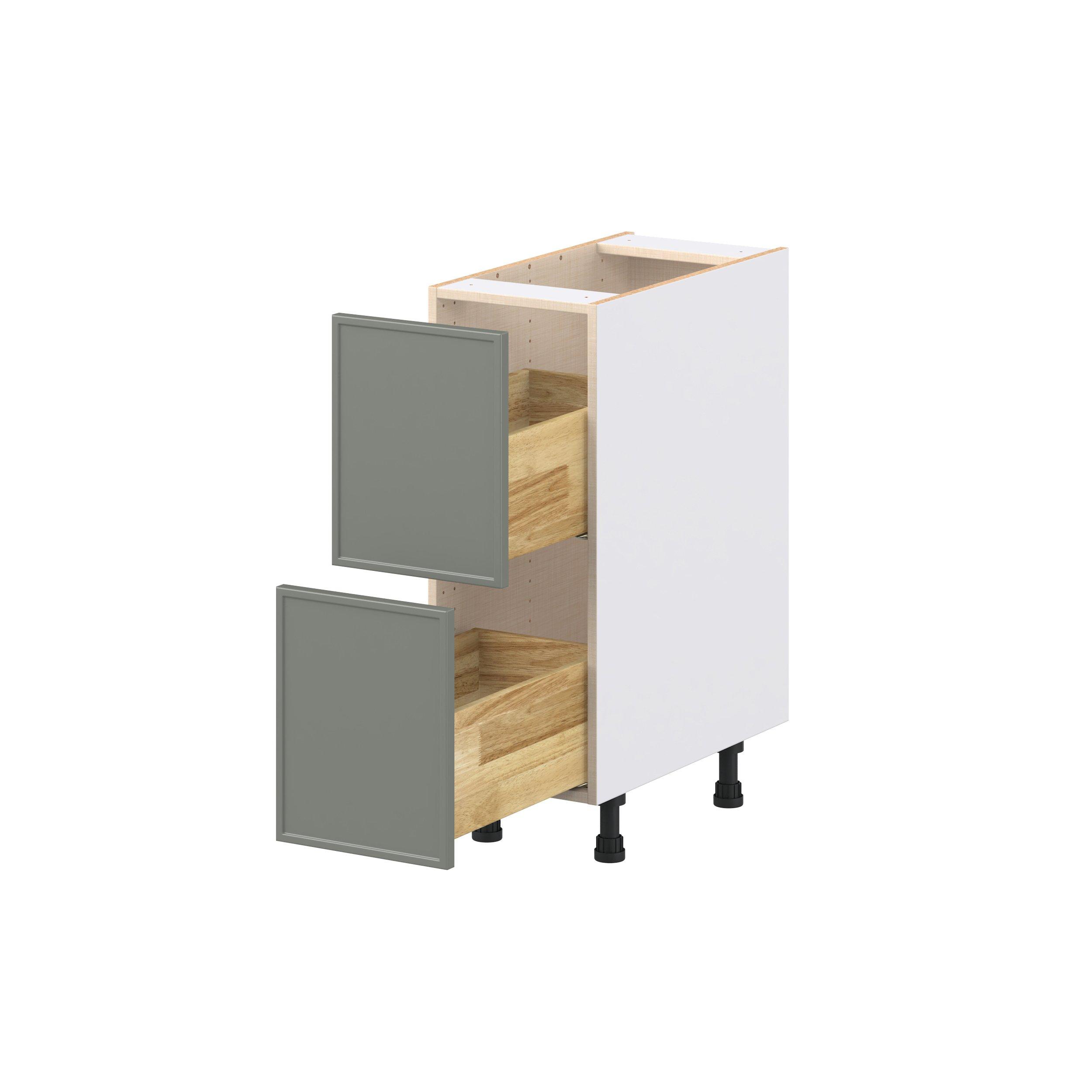 Linden 12 in. Painted Moss Green Drawer Base Cabinet