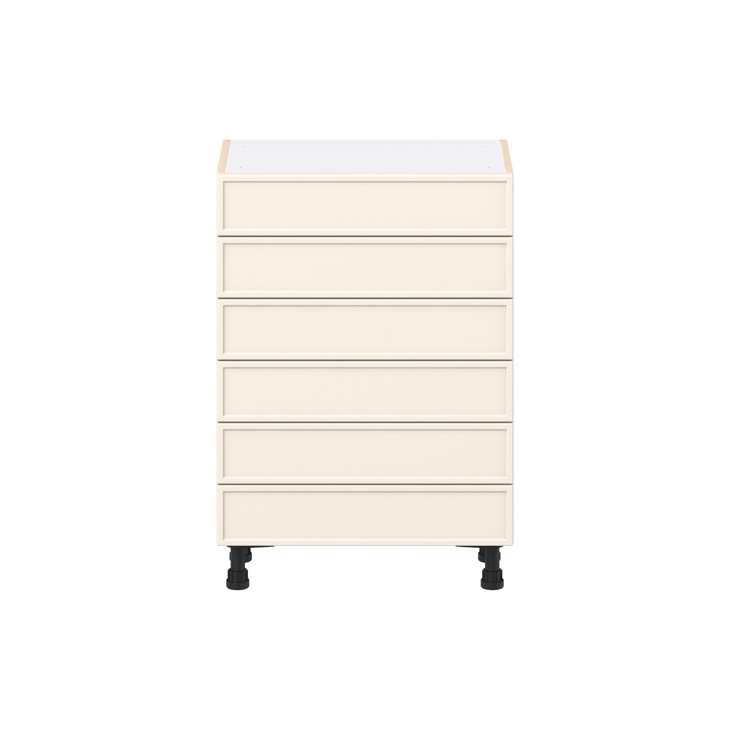 Linden 24 in. Painted Washed Linen Shallow Base Cabinet