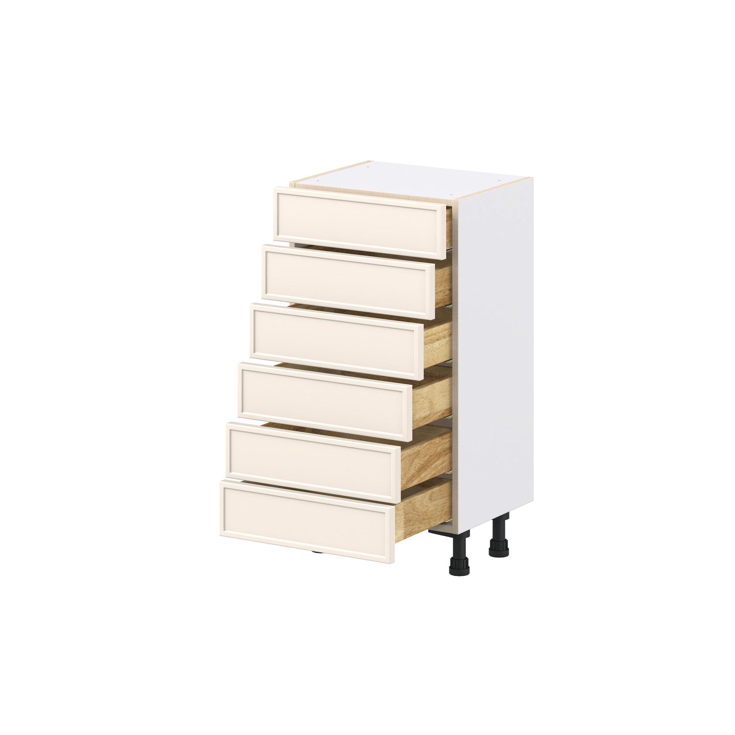 Linden 18 in. Painted Washed Linen Shallow Base Cabinet
