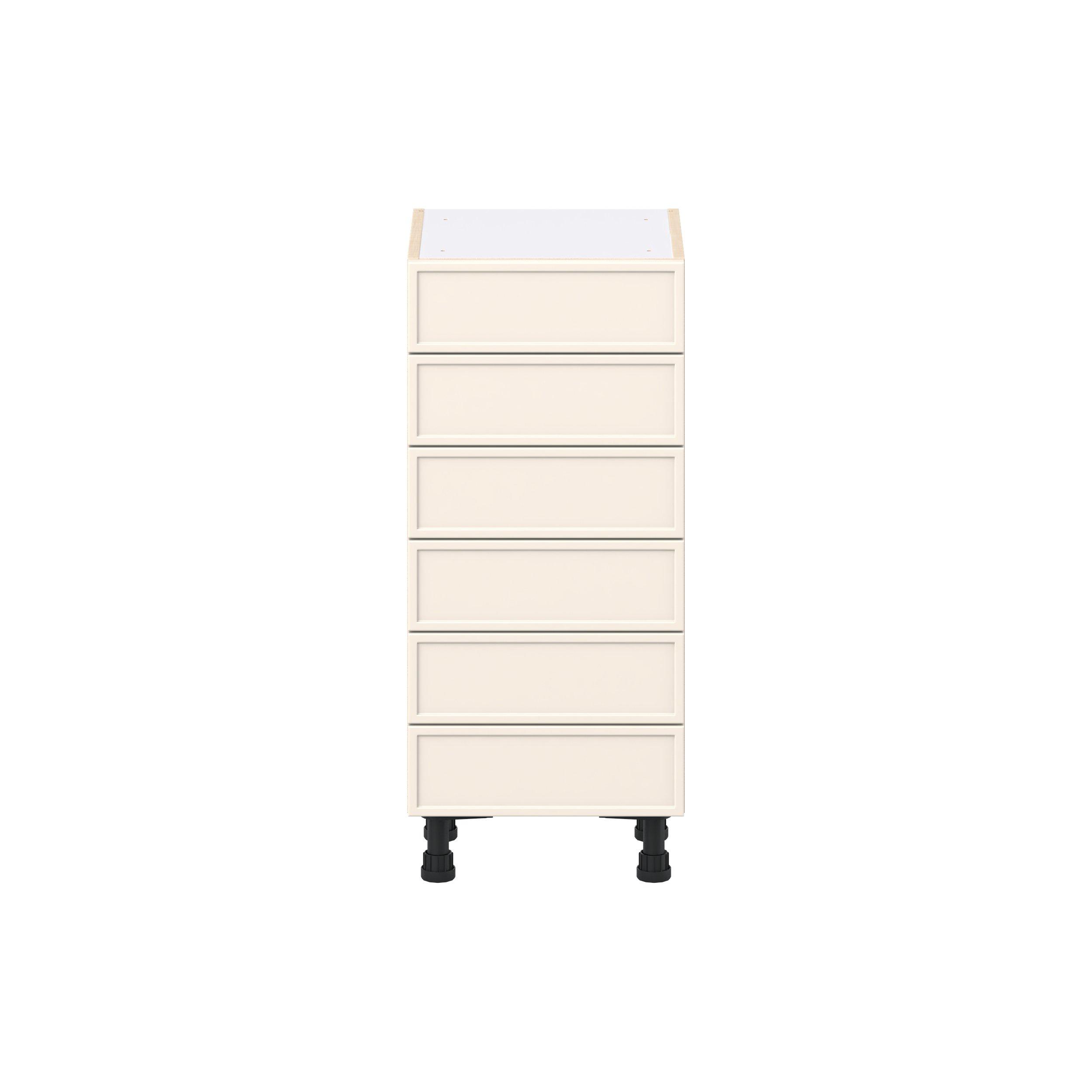 Linden 15 in. Painted Washed Linen Shallow Base Cabinet