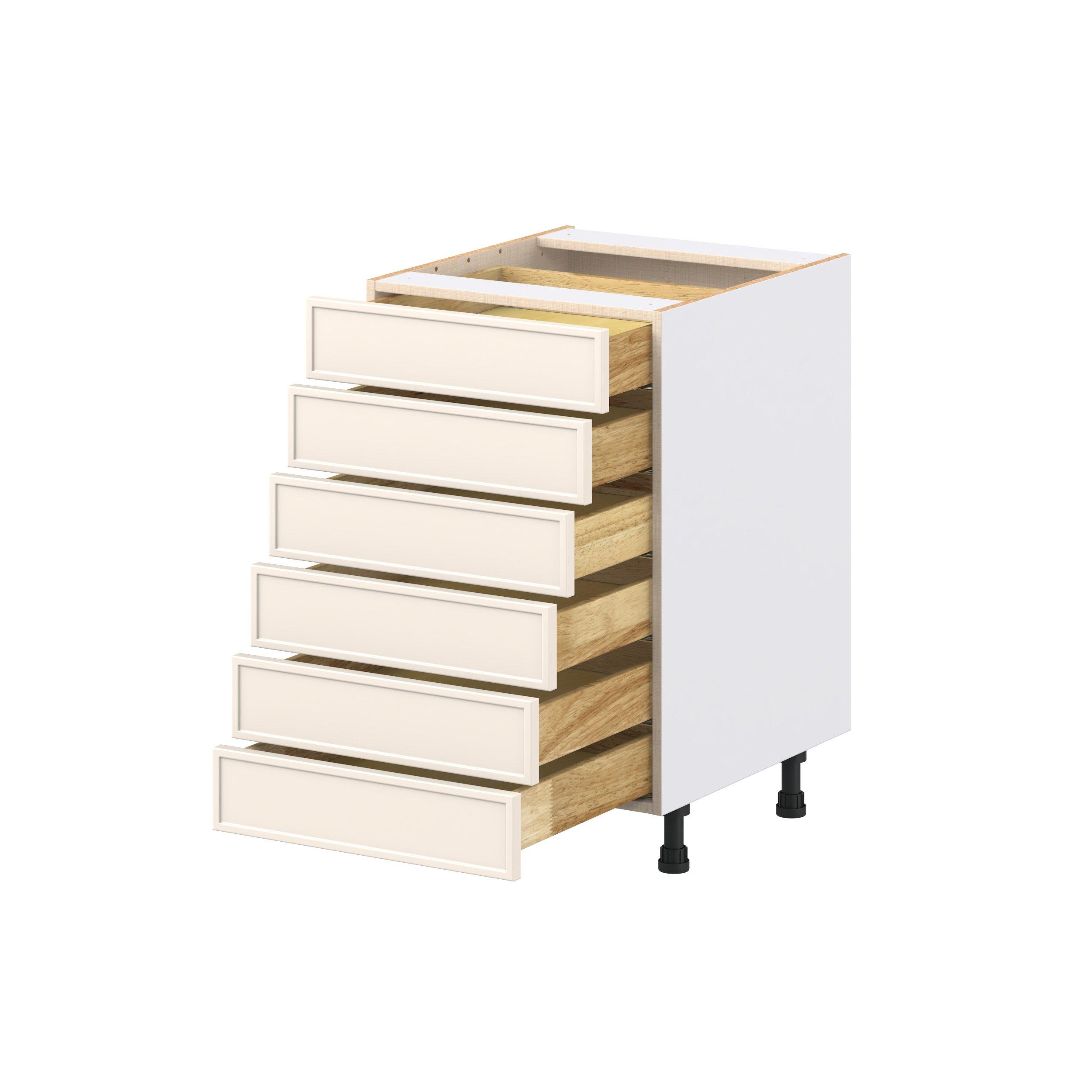 Linden 21 in. Painted Washed Linen Drawer Base Cabinet