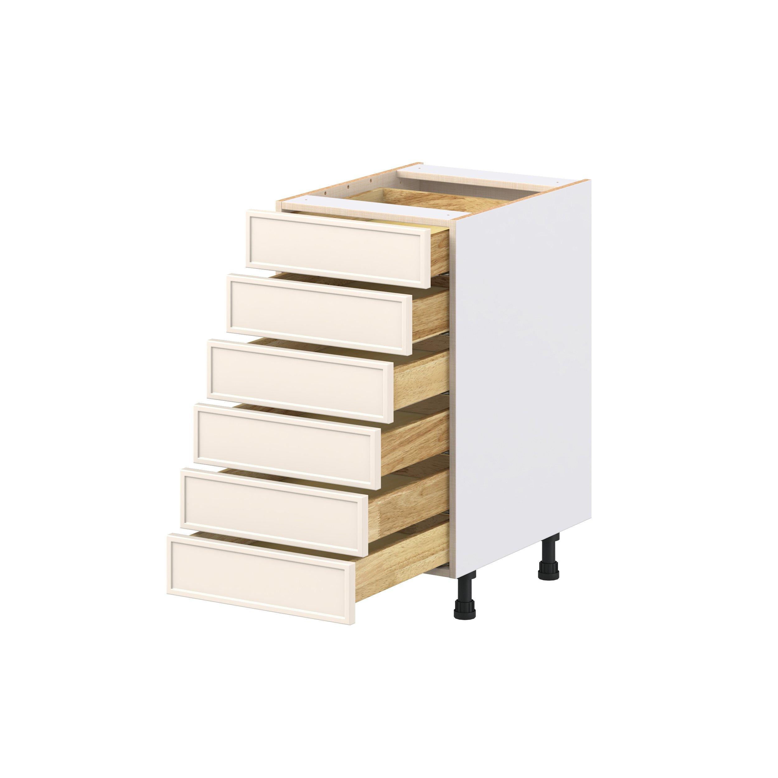 Linden 18 in. Painted Washed Linen Drawer Base Cabinet