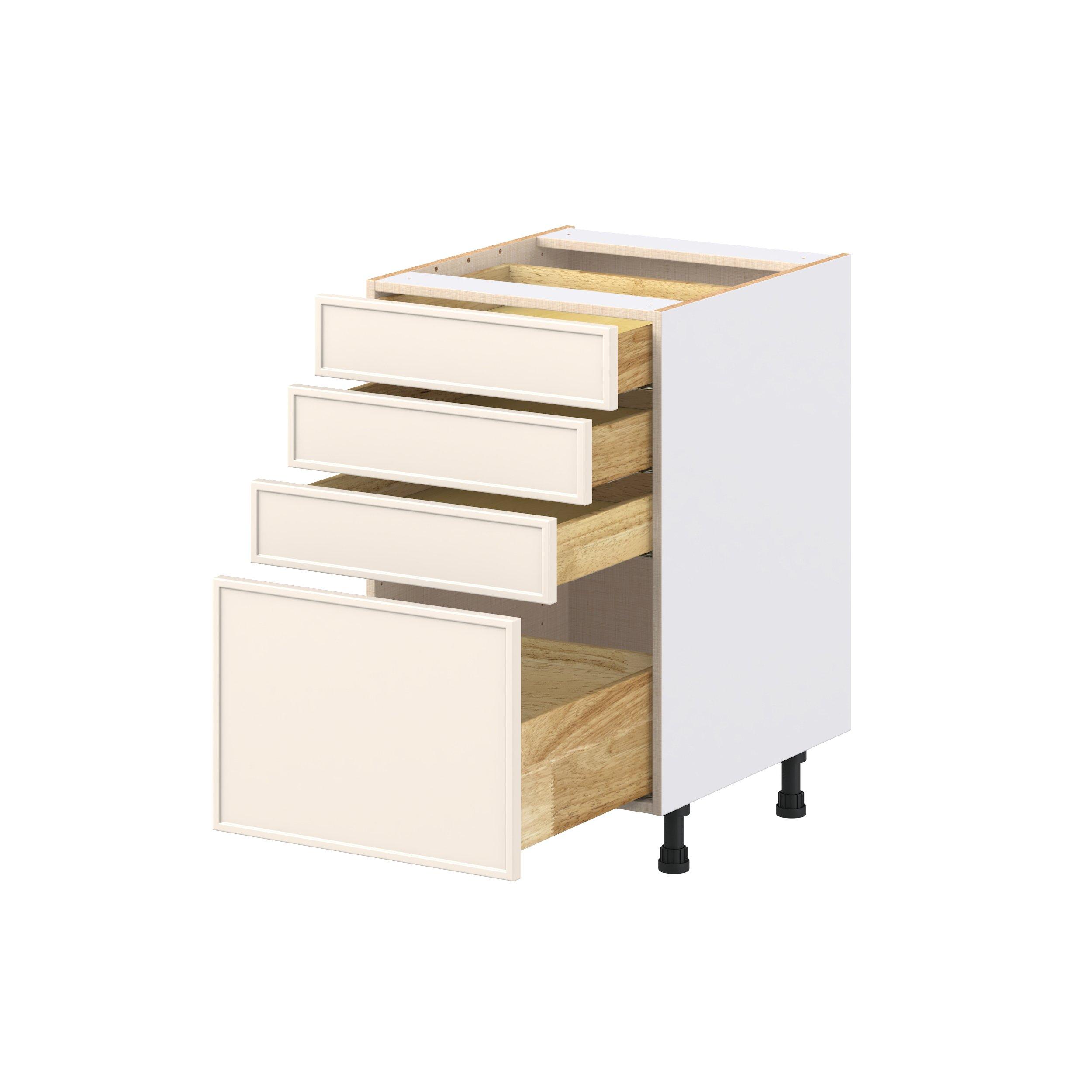 Linden 21 in. Painted Washed Linen Drawer Base Cabinet